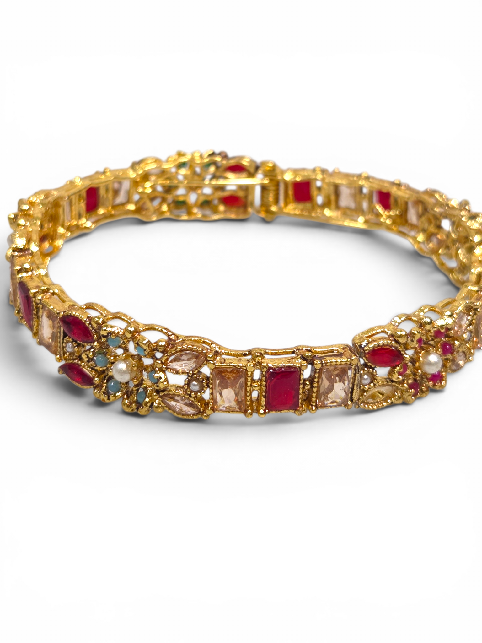 Bracelete Folheado Semi Joia Dourado #2033