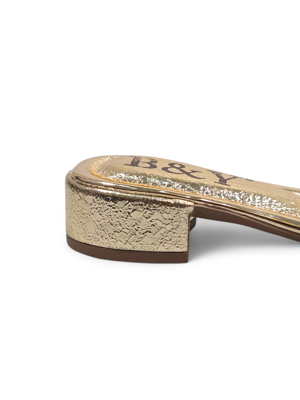 Chinelo 3047 Dourado Salto Bloco