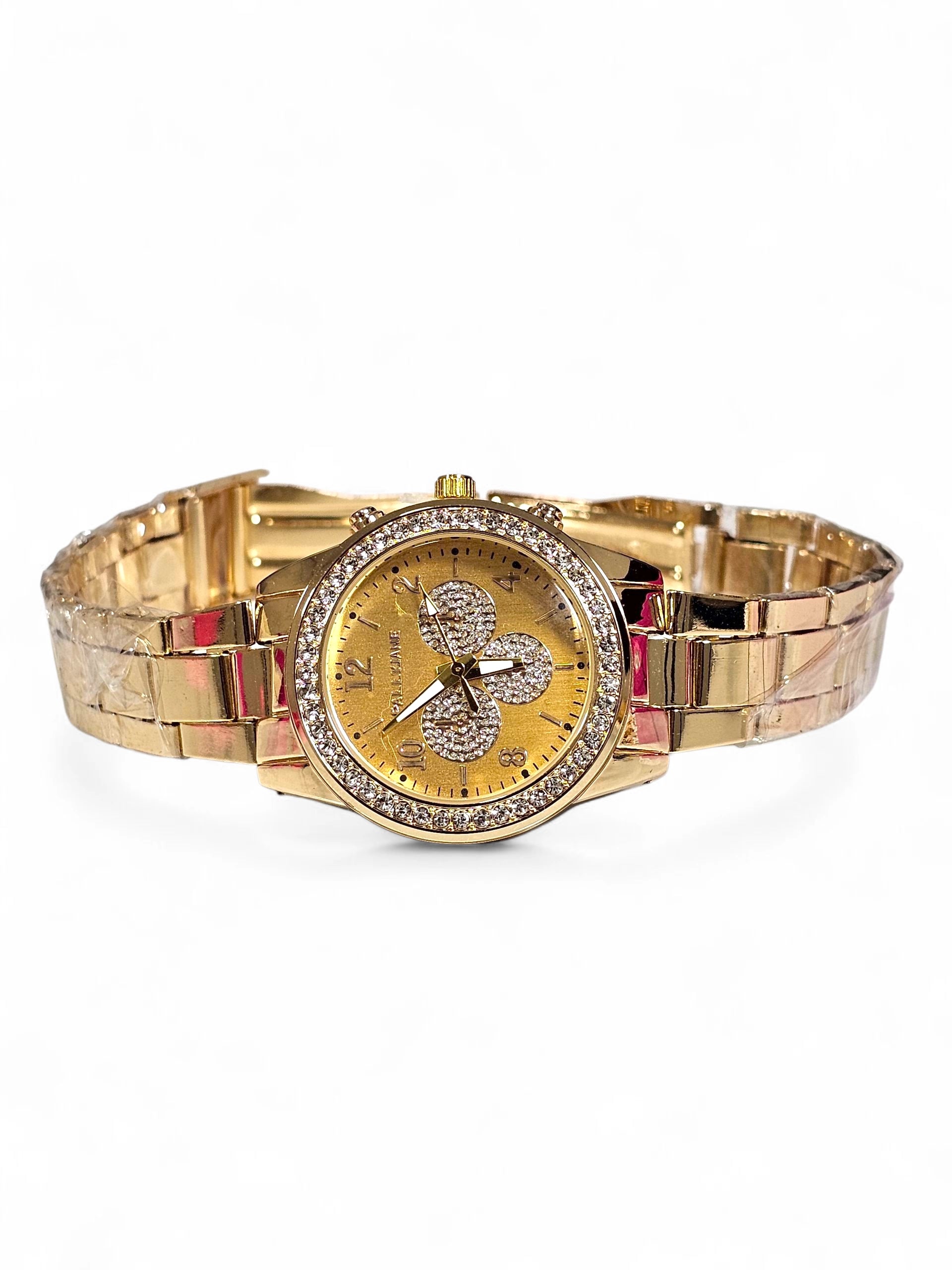 Relógio Prova d’Água com Pulseira Folheada 004