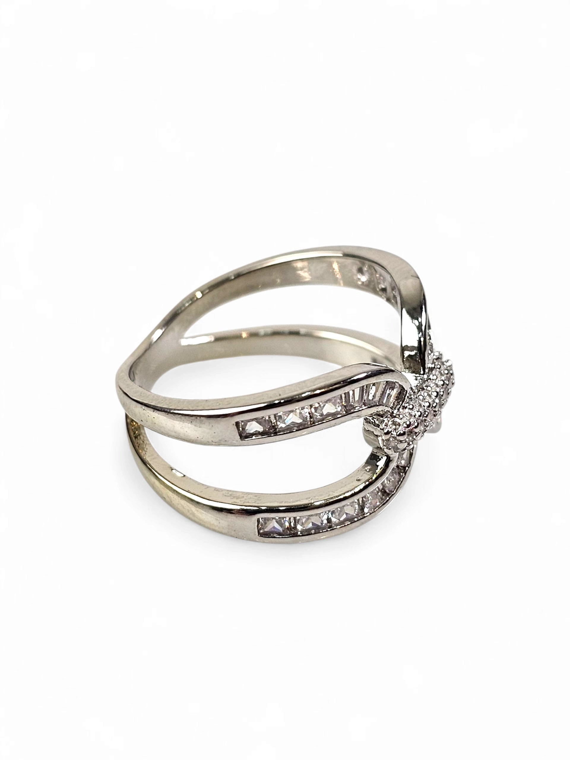 Anel Cristal Zirconia Prata 003