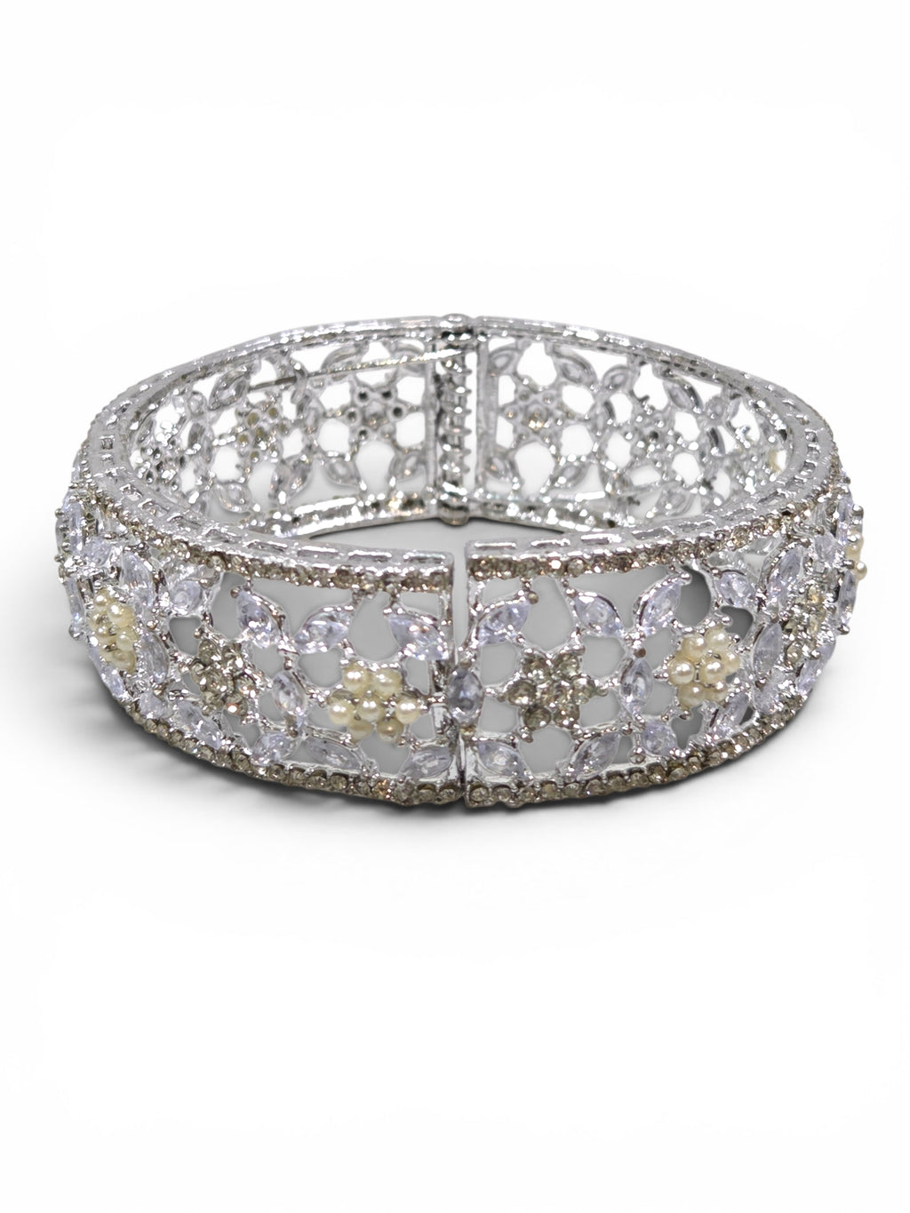 Bracelete Folheado Semi Joia Prata #1099