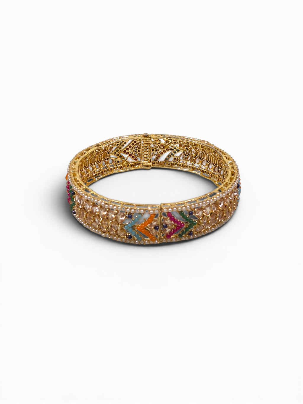 Bracelete Folheado Semi Joia Dourado #1094