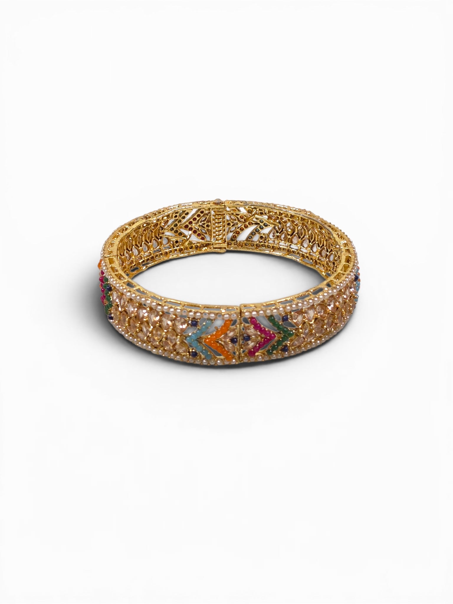 Bracelete Folheado Semi Joia Dourado #1094