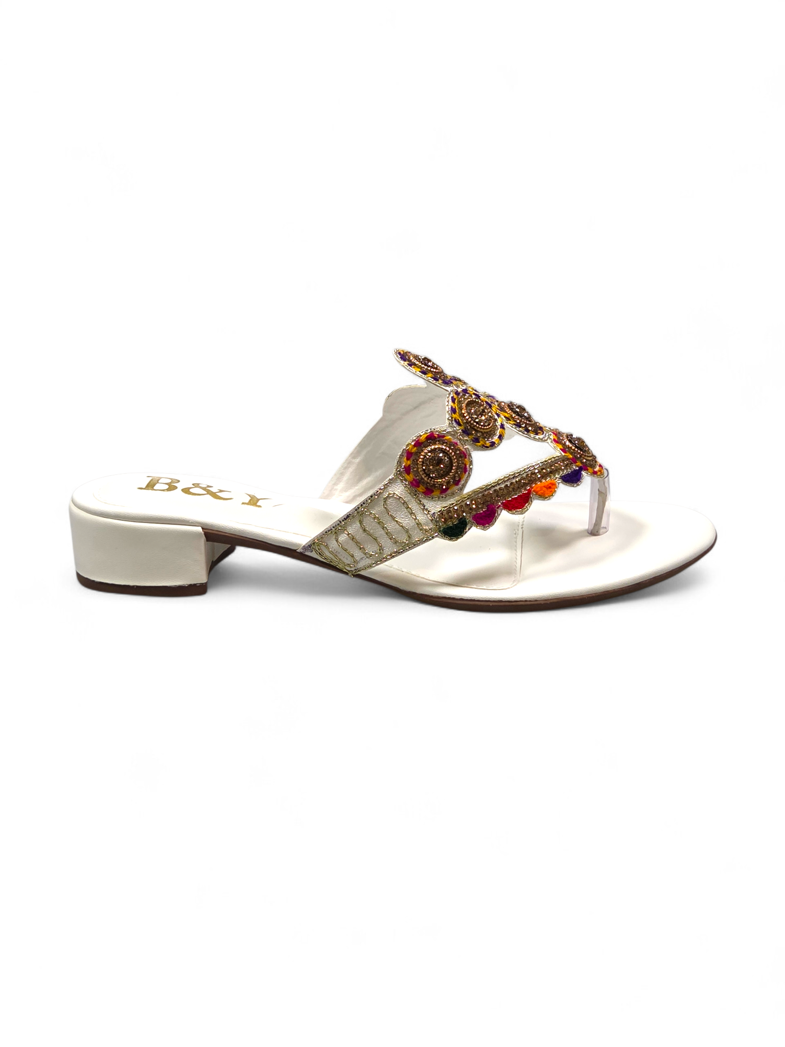 Chinelo 9319 Branco Salto Bloco