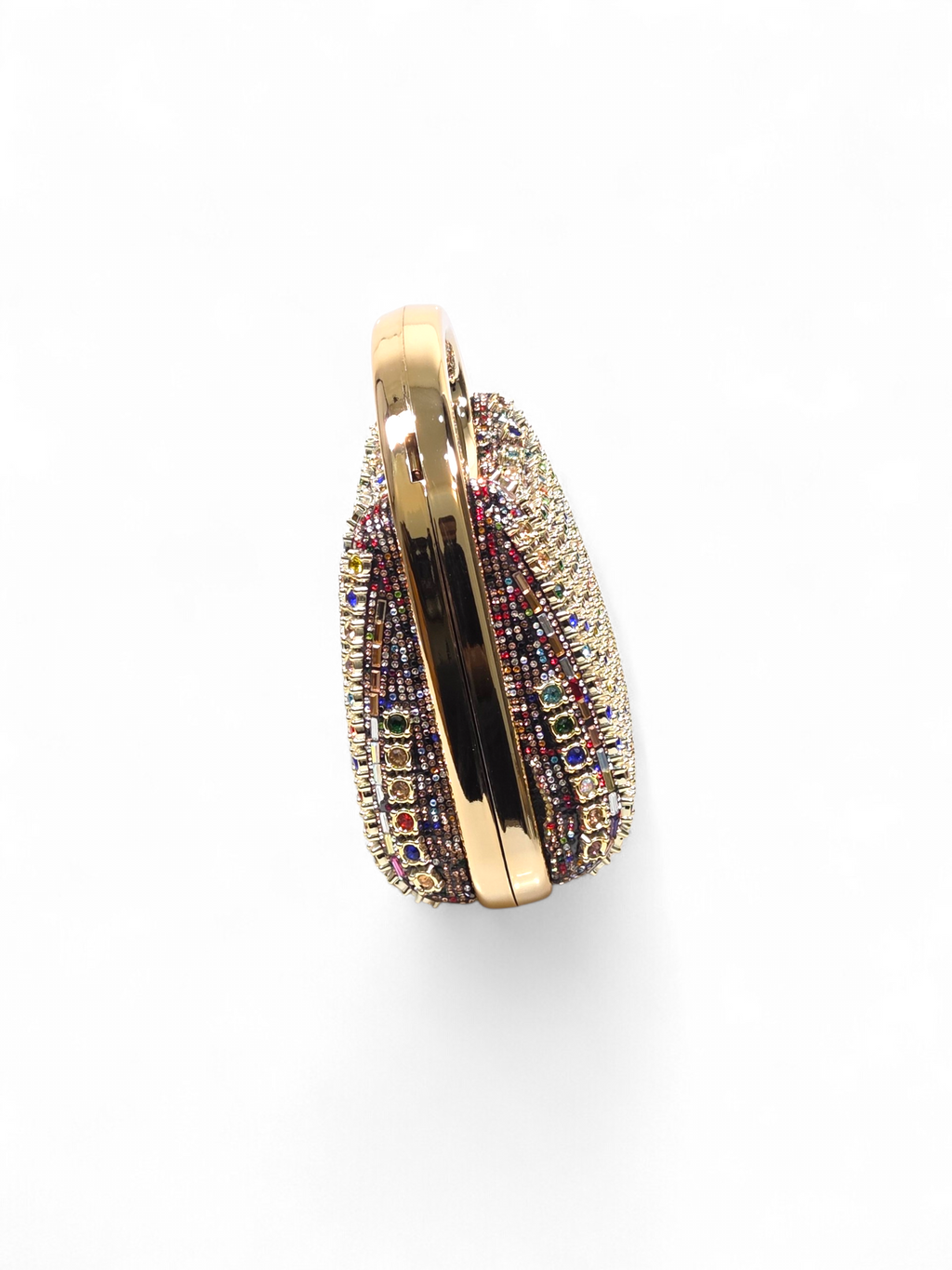 Bolsa Clutch Cristal Dourado Colorido 1070