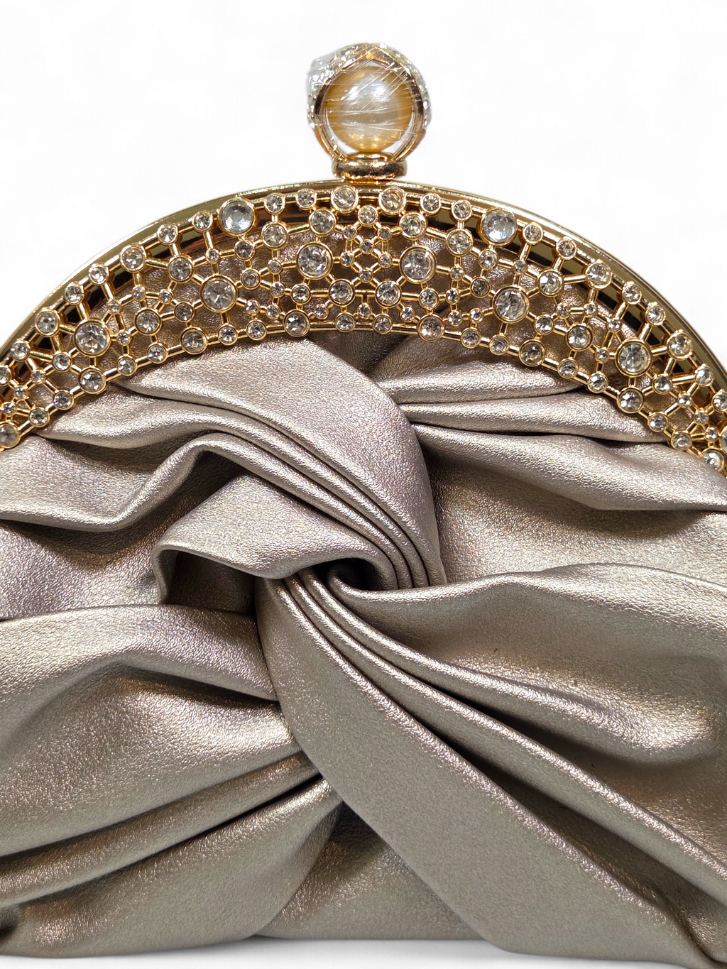 Bolsa Clutch Cristal Cinza 1076