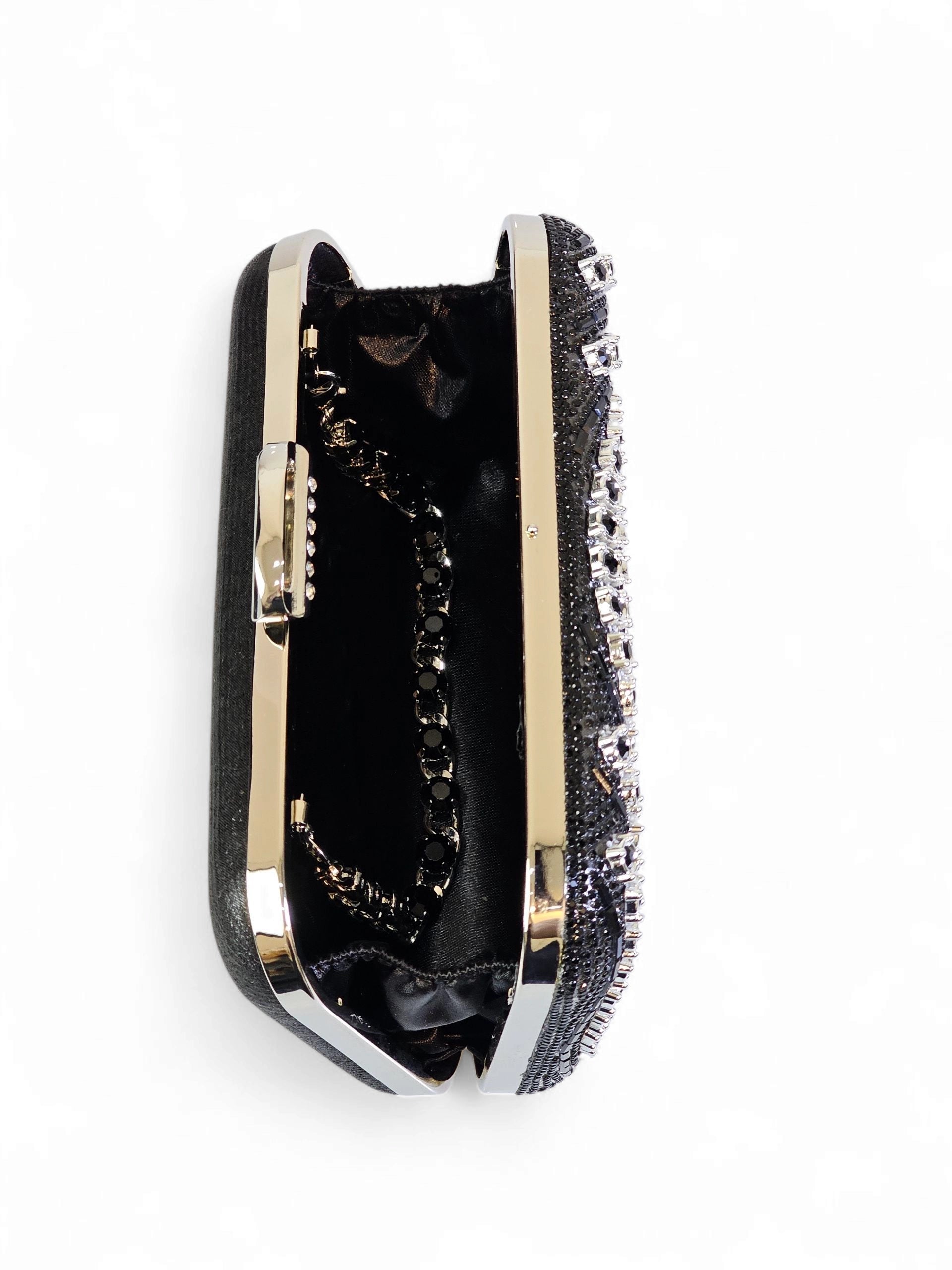 Bolsa Clutch Cristal Preto 019