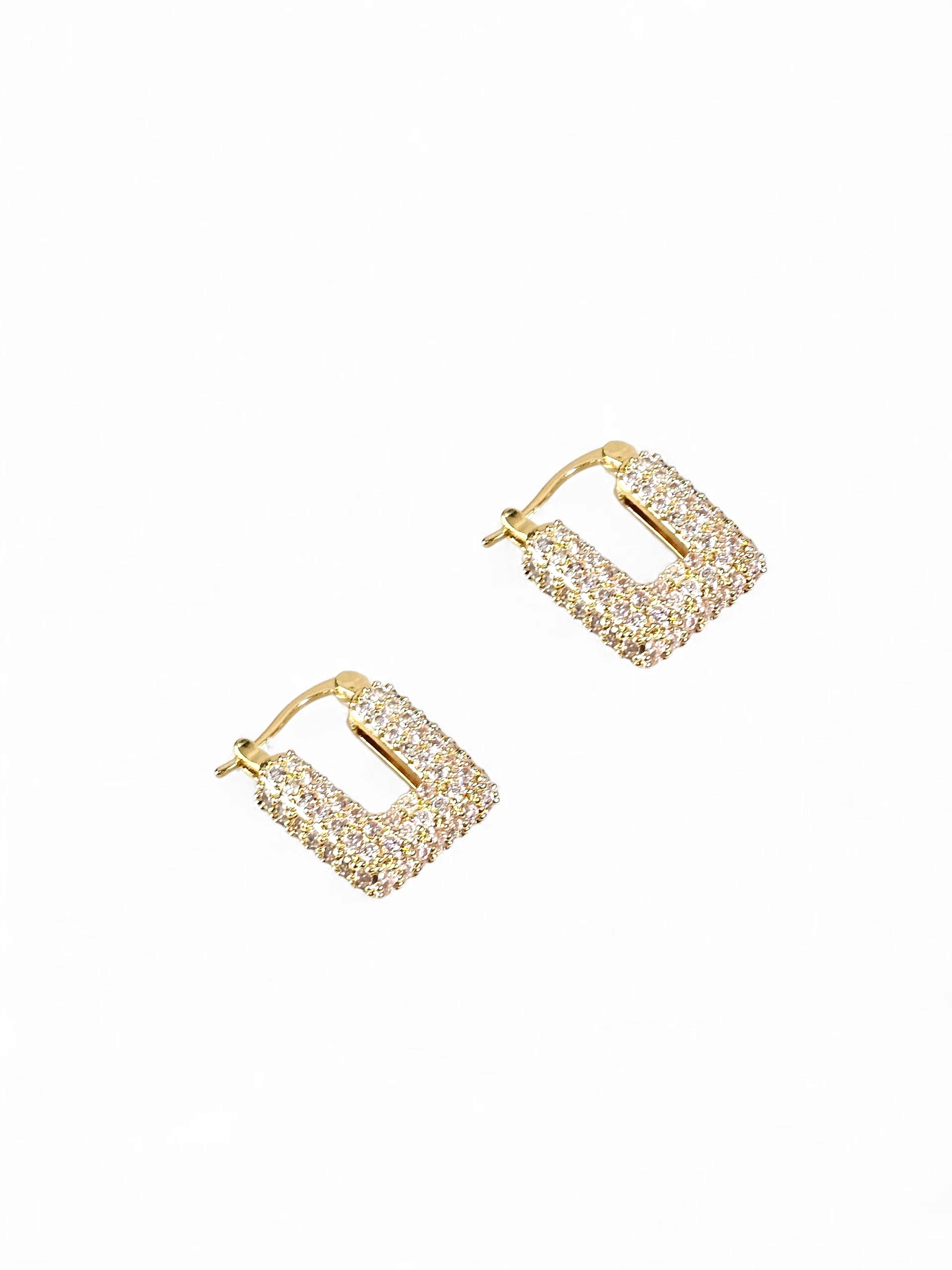 Brinco Zirconia Argola Dourado 031