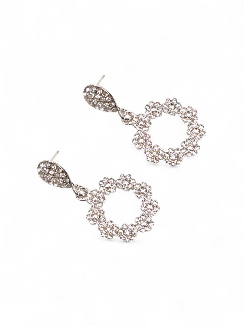 Brinco Cristal Zirconia Prata 089