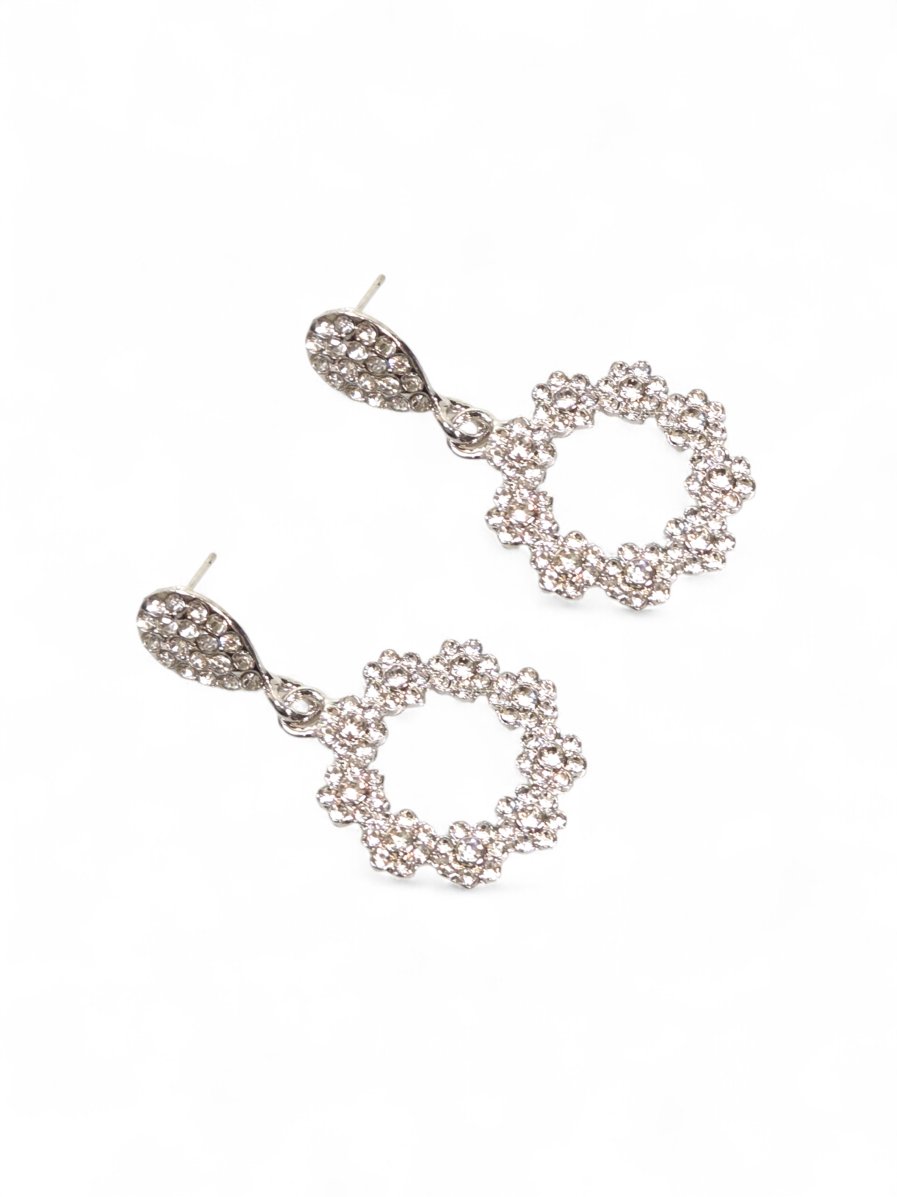 Brinco Cristal Zirconia Prata 089