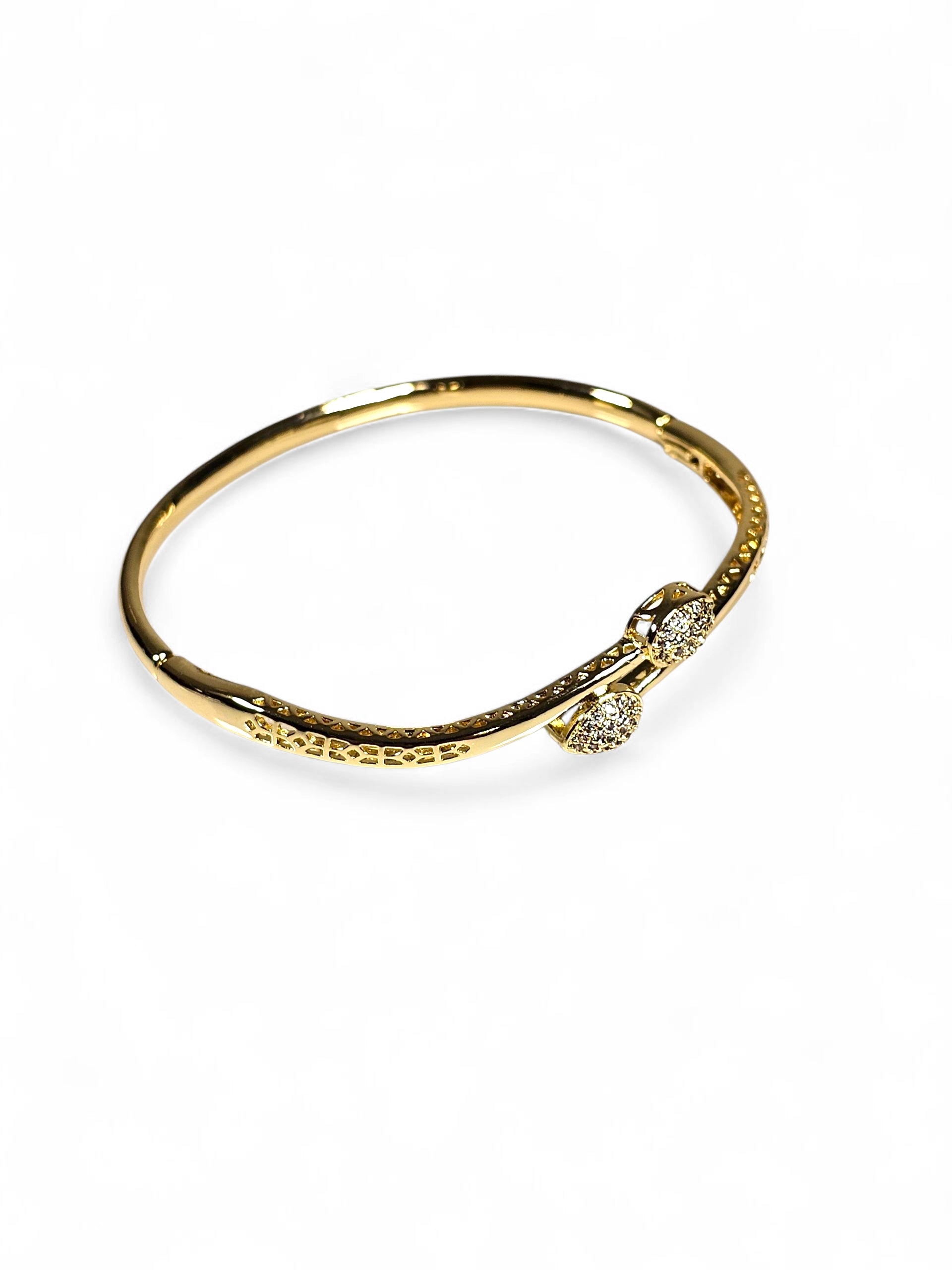 Pulseira Cristal Zirconia Dourada 015