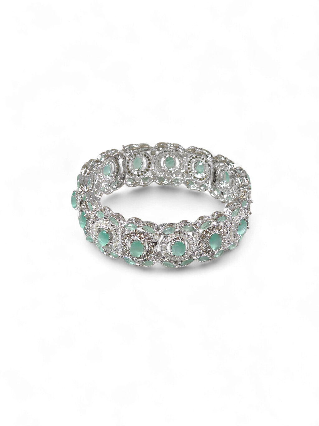 Bracelete Folheado Semi Joia Prata #1027