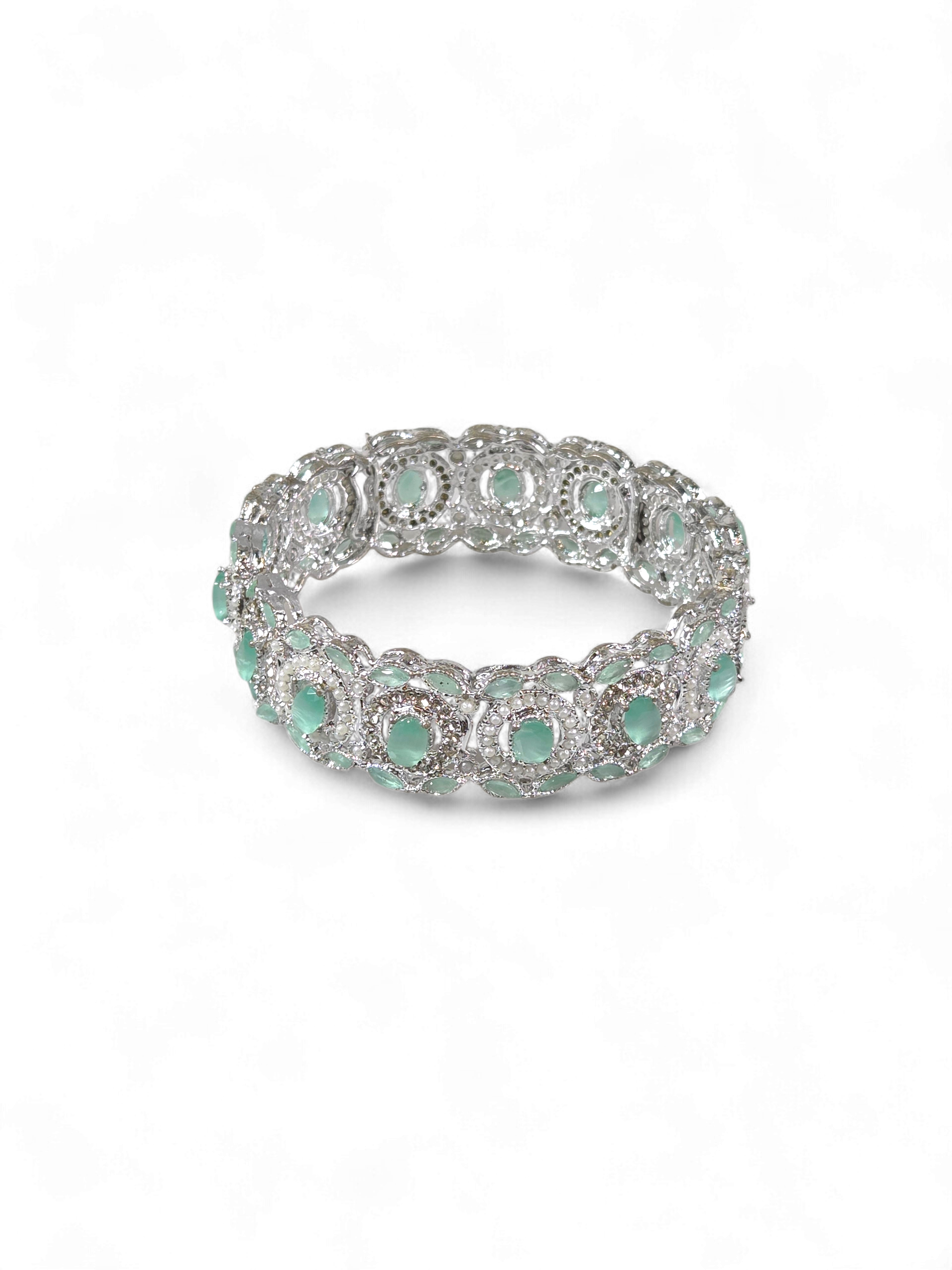 Bracelete Folheado Semi Joia Prata #1027