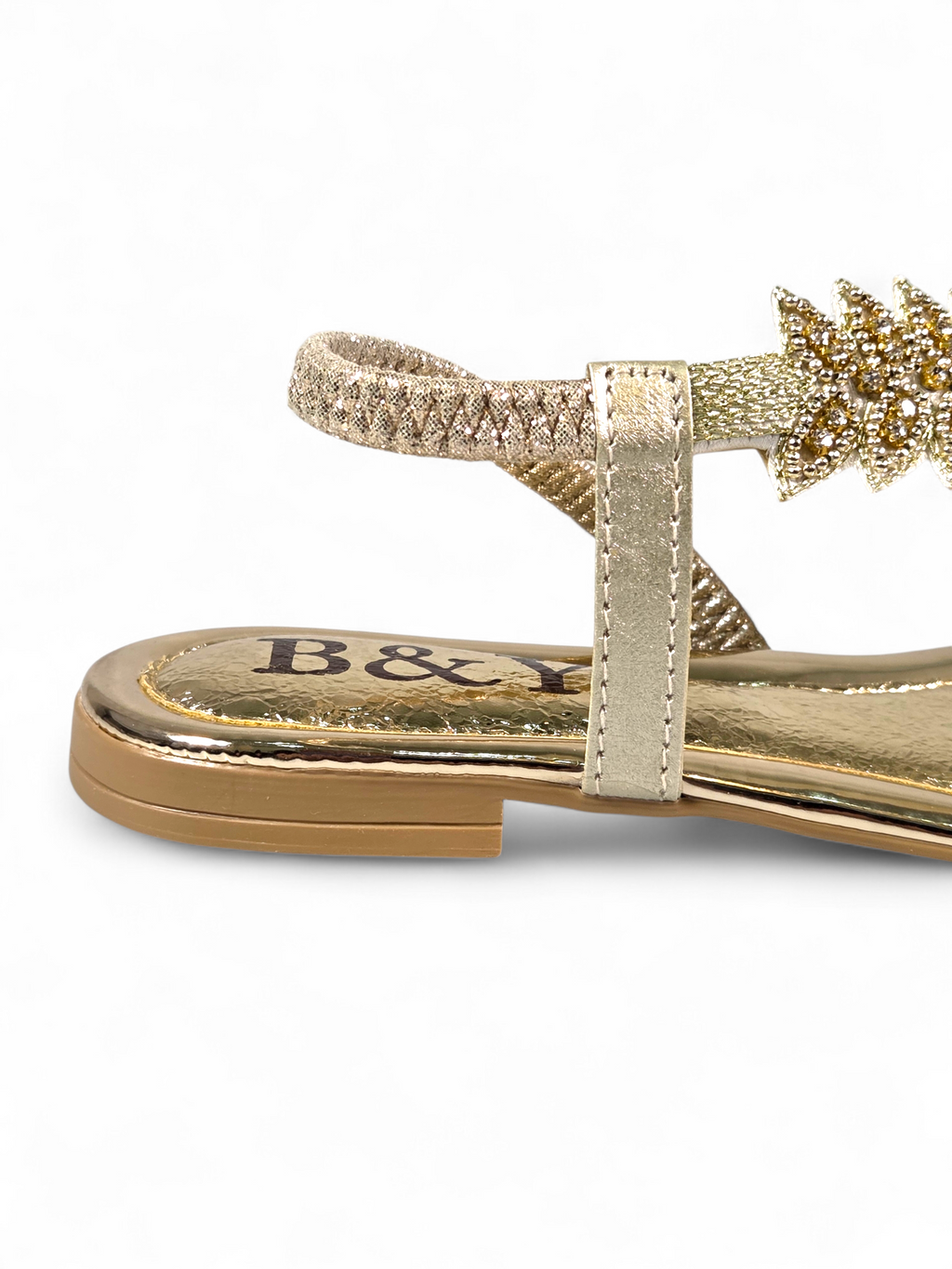 Sandália 1056 Dourado Sem Salto