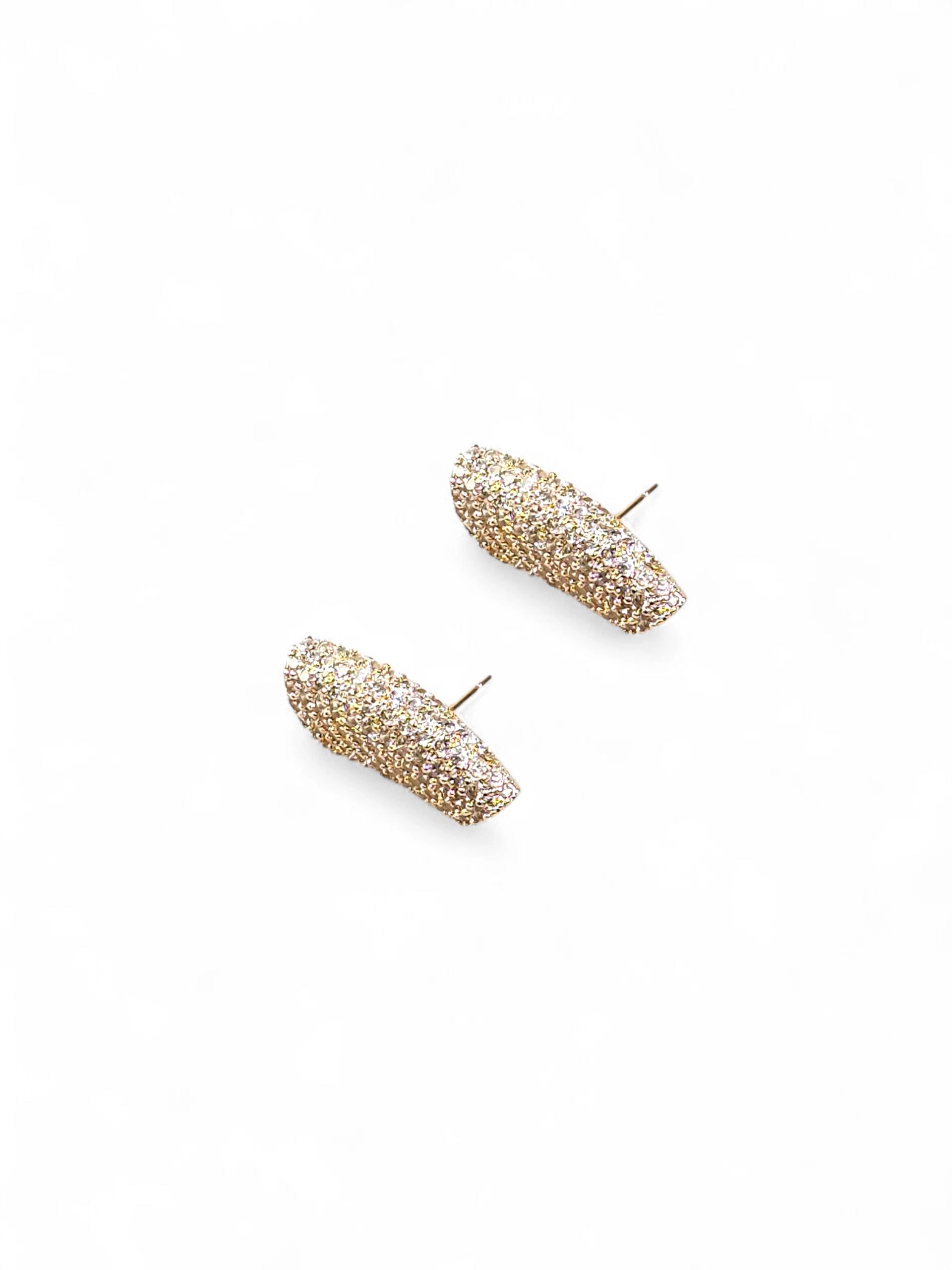 Brinco Cristal Zirconia Dourado 074