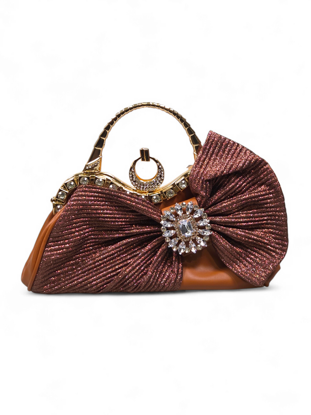 Bolsa Clutch Cristal Marrom 1081