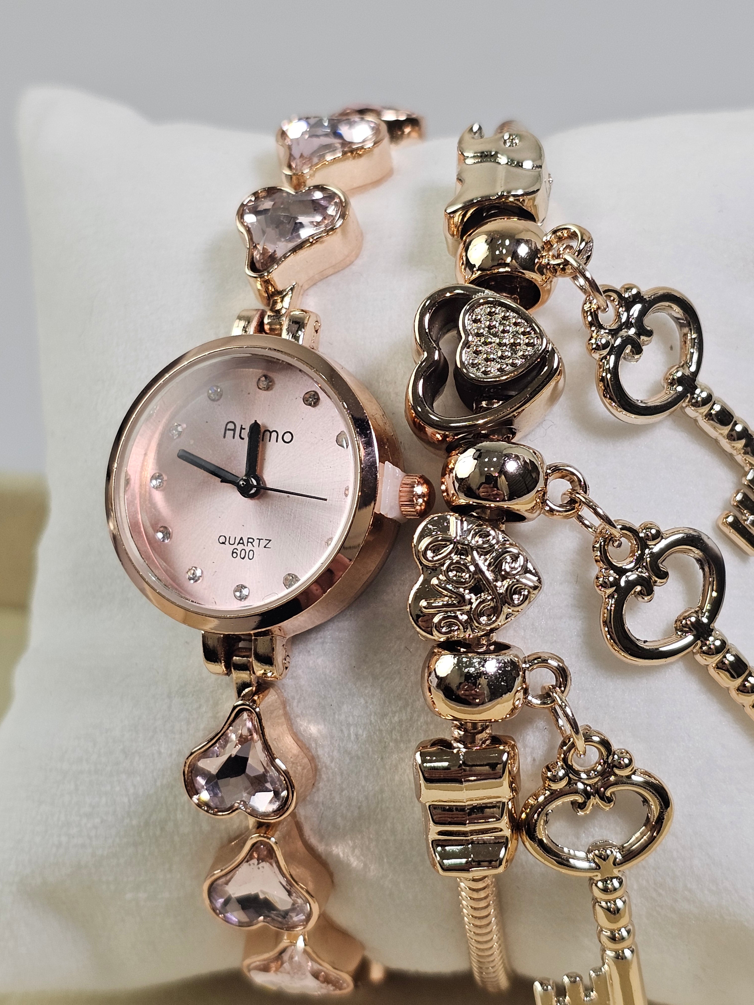 Relógio Prova d’Água com Pulseira Folheada 047