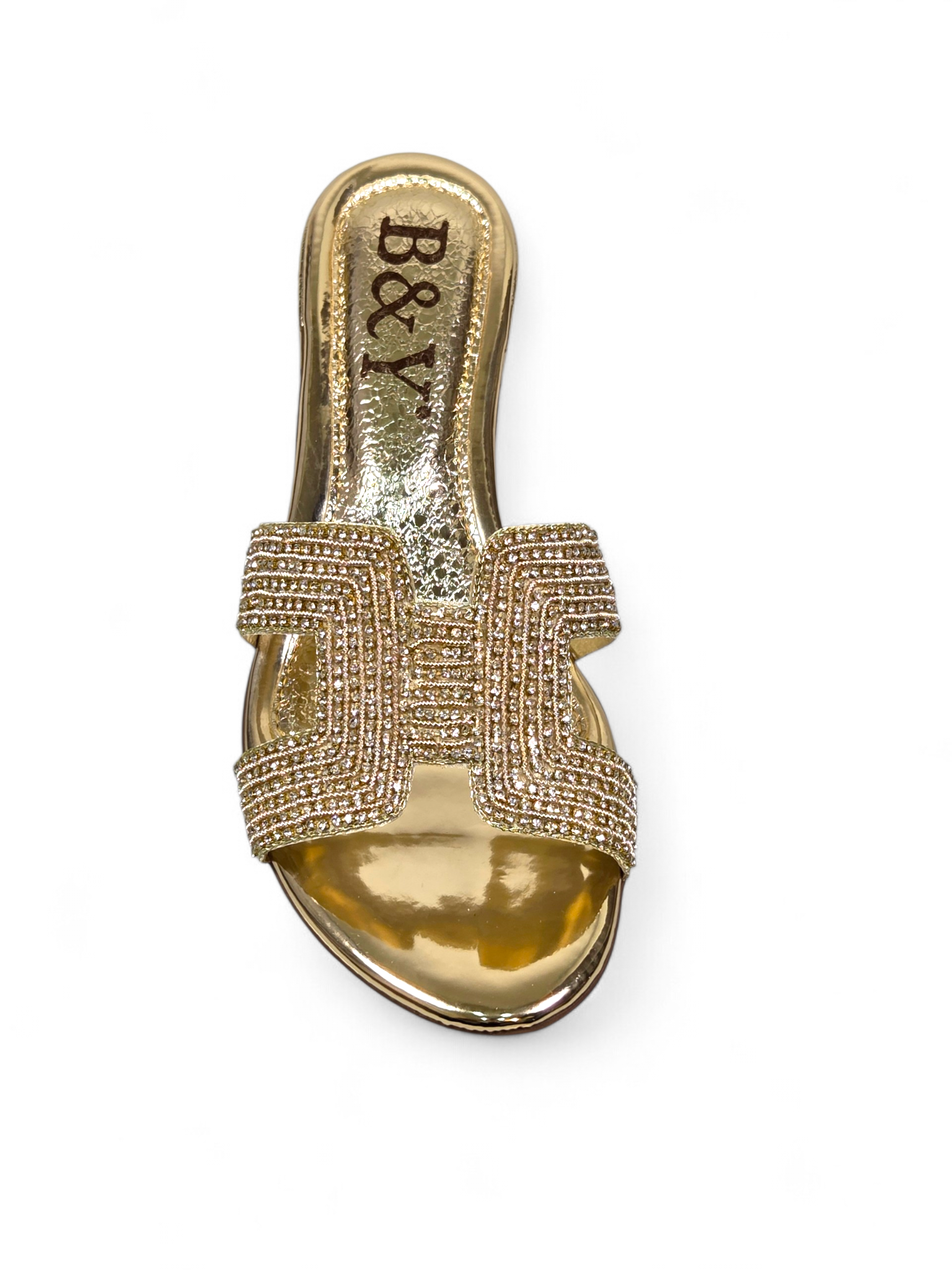 Tamanco 9575 Dourado Salto Bloco 3 cm
