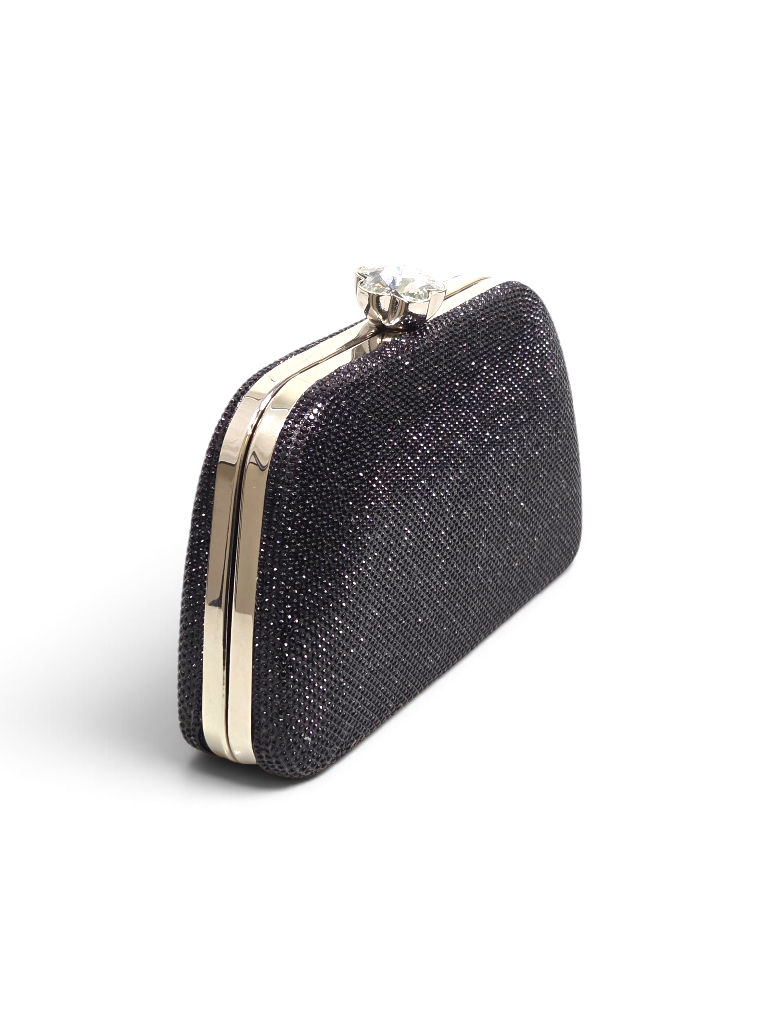 Bolsa Glamour Clutch Cristal Preto 1090