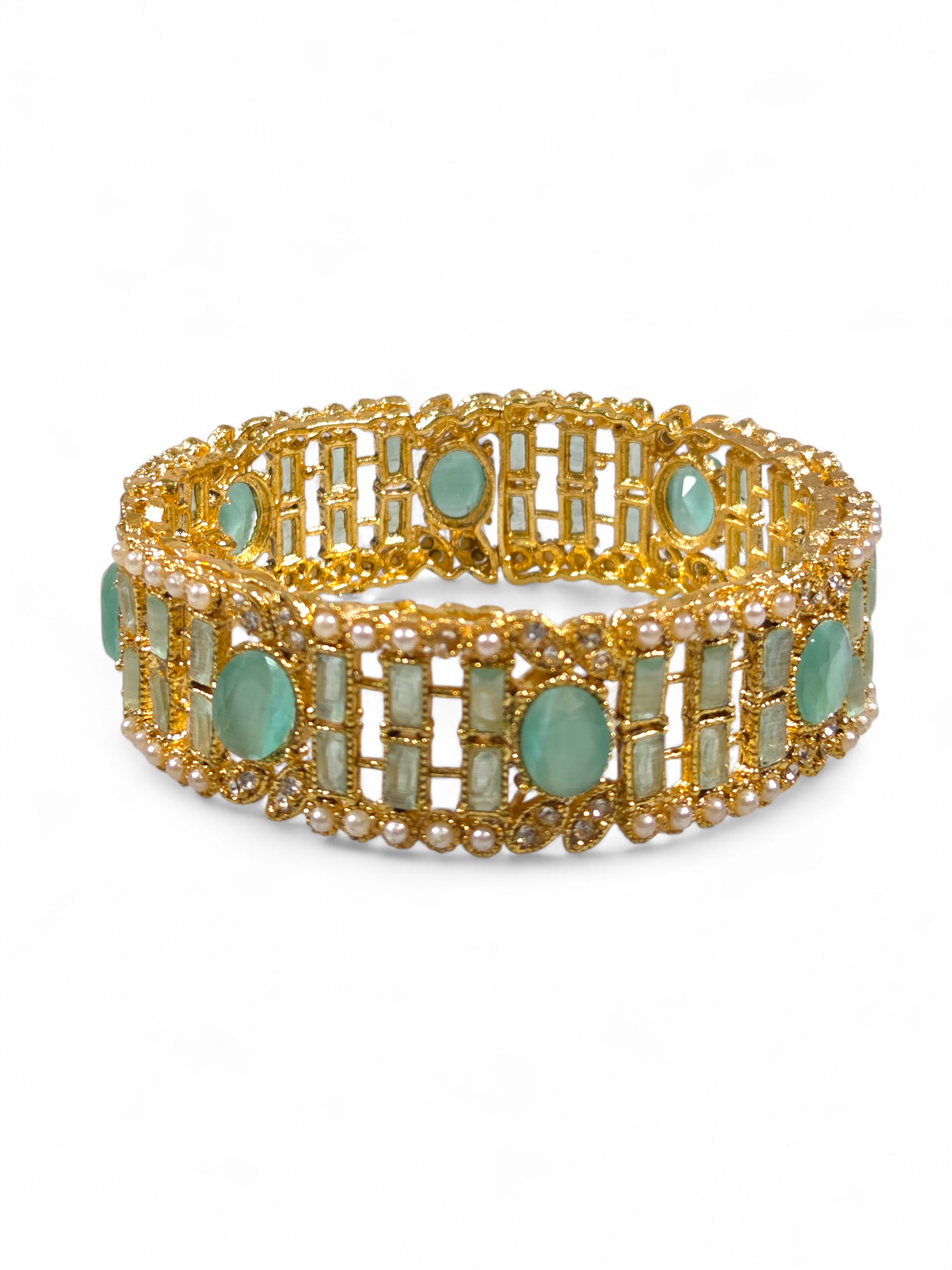 Bracelete Folheado Semi Joia Dourado #1007