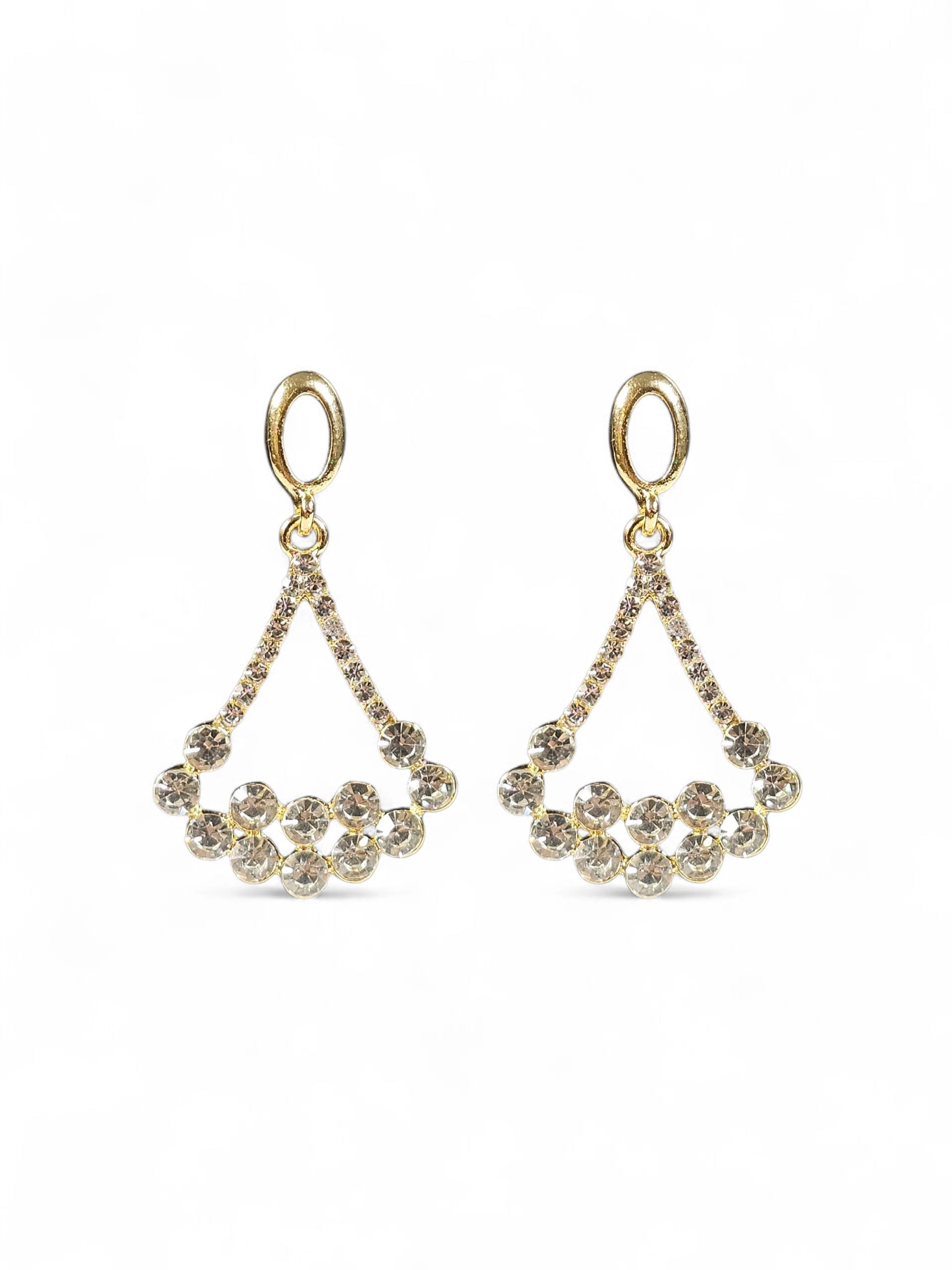 Brinco Cristal Dourado 077