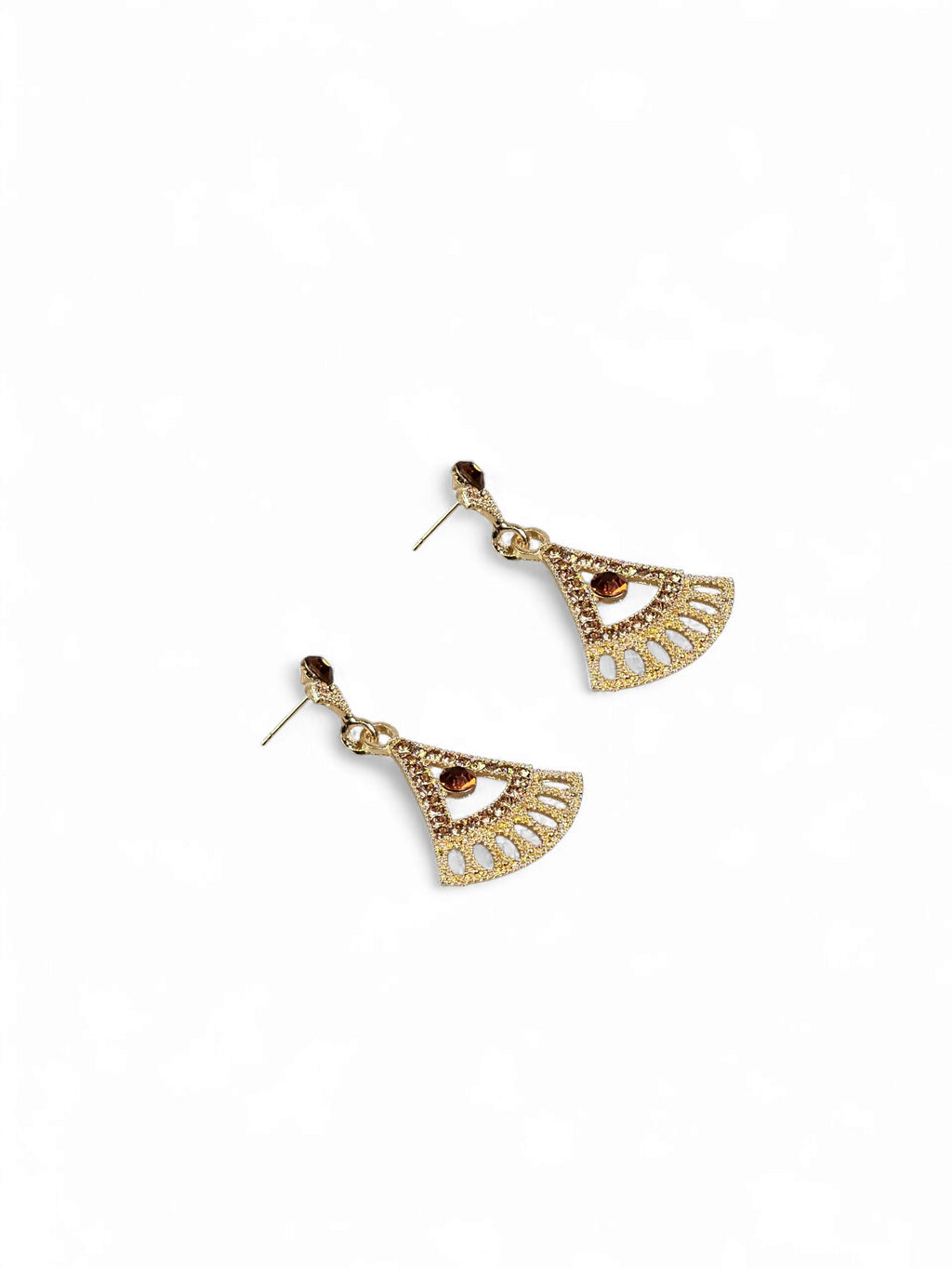 Brinco Cristal Dourado 049