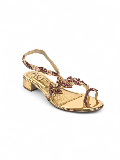 Sandália 9661 Bronze Com Salto Bloco 3cm