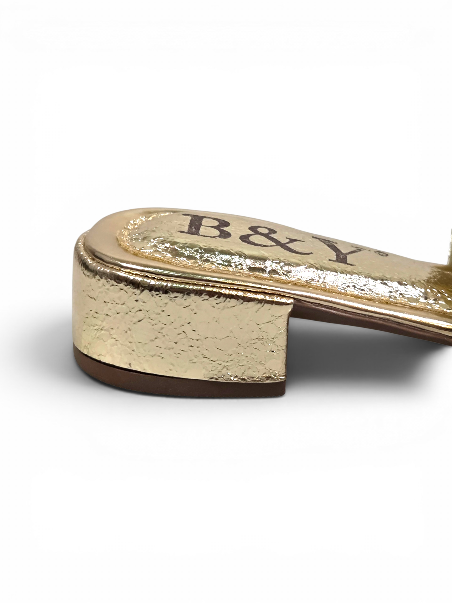 Tamanco 9429 Dourado Salto Bloco 3 cm