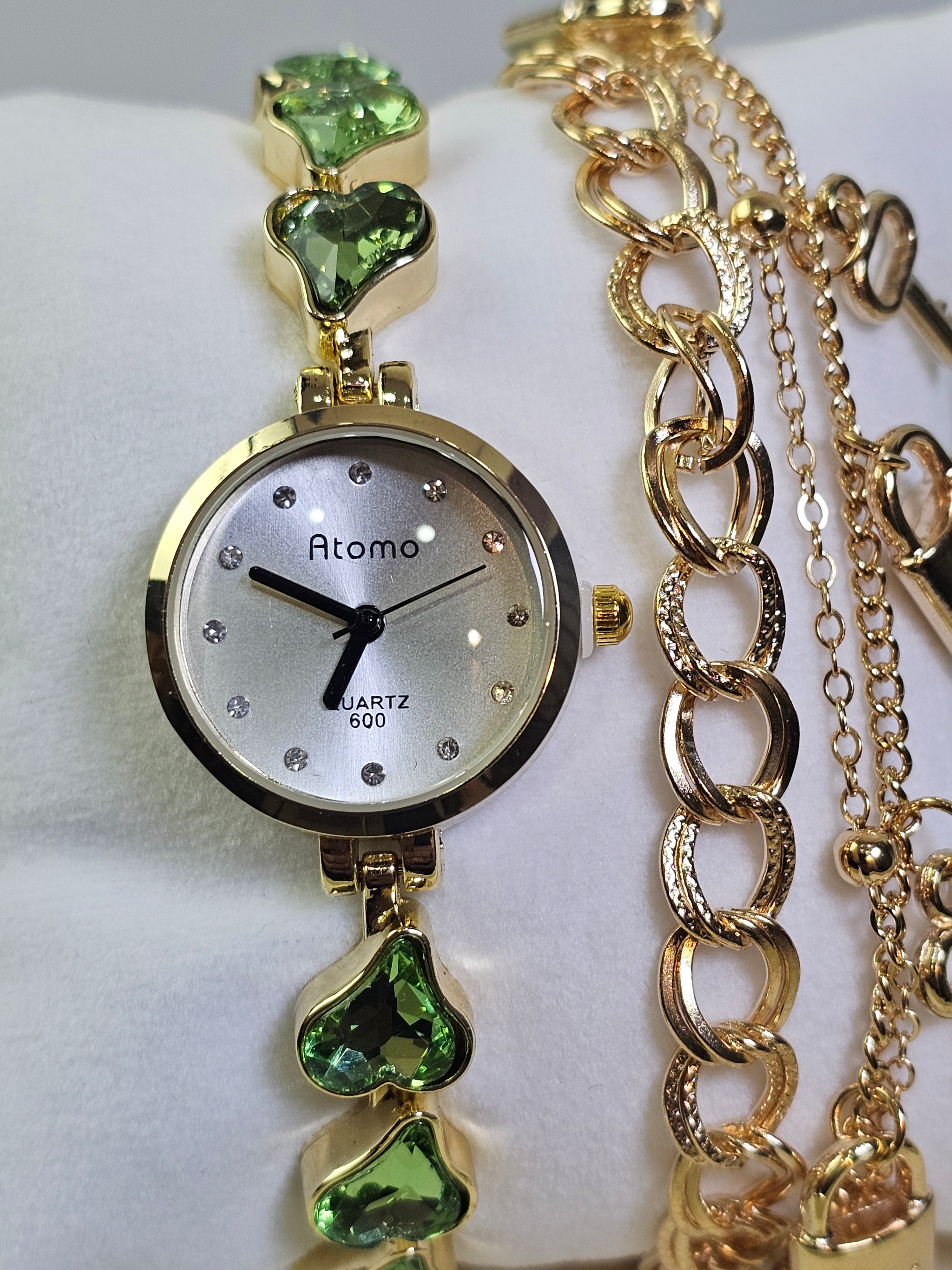 Relógio Prova d’Água com Pulseira Folheada 026