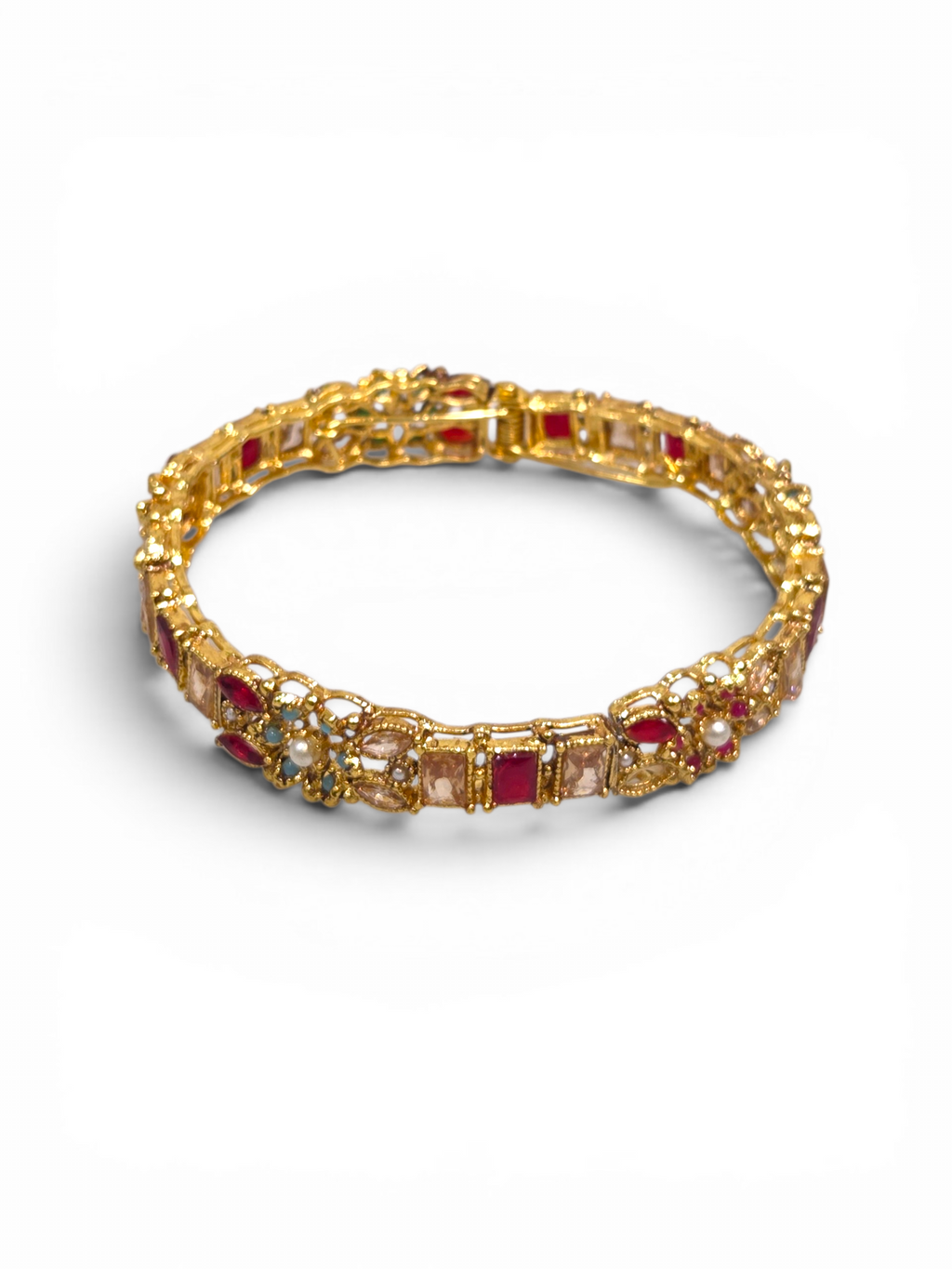 Bracelete Folheado Semi Joia Dourado #2033