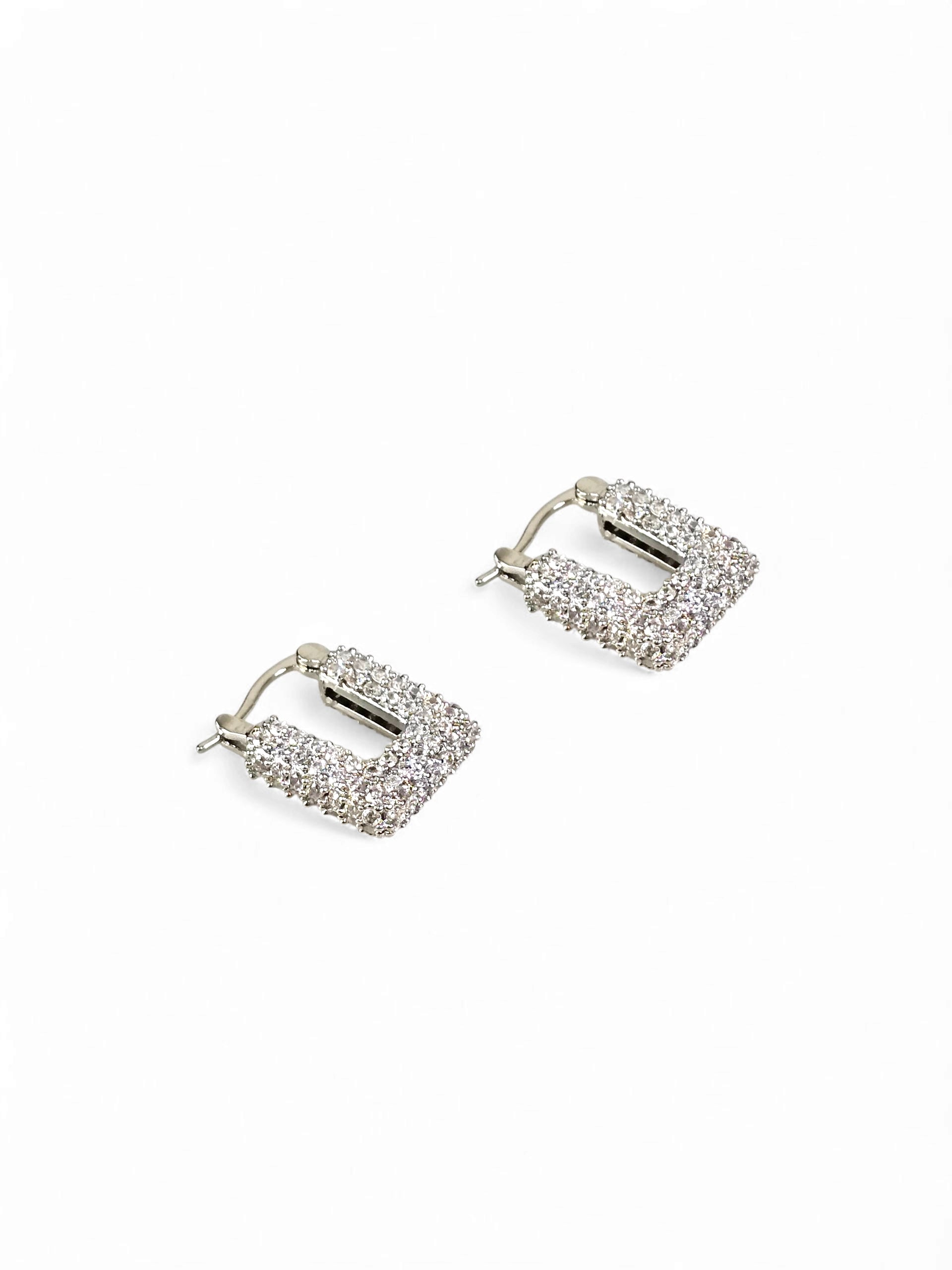 Brinco Zirconia Argola Prata 034