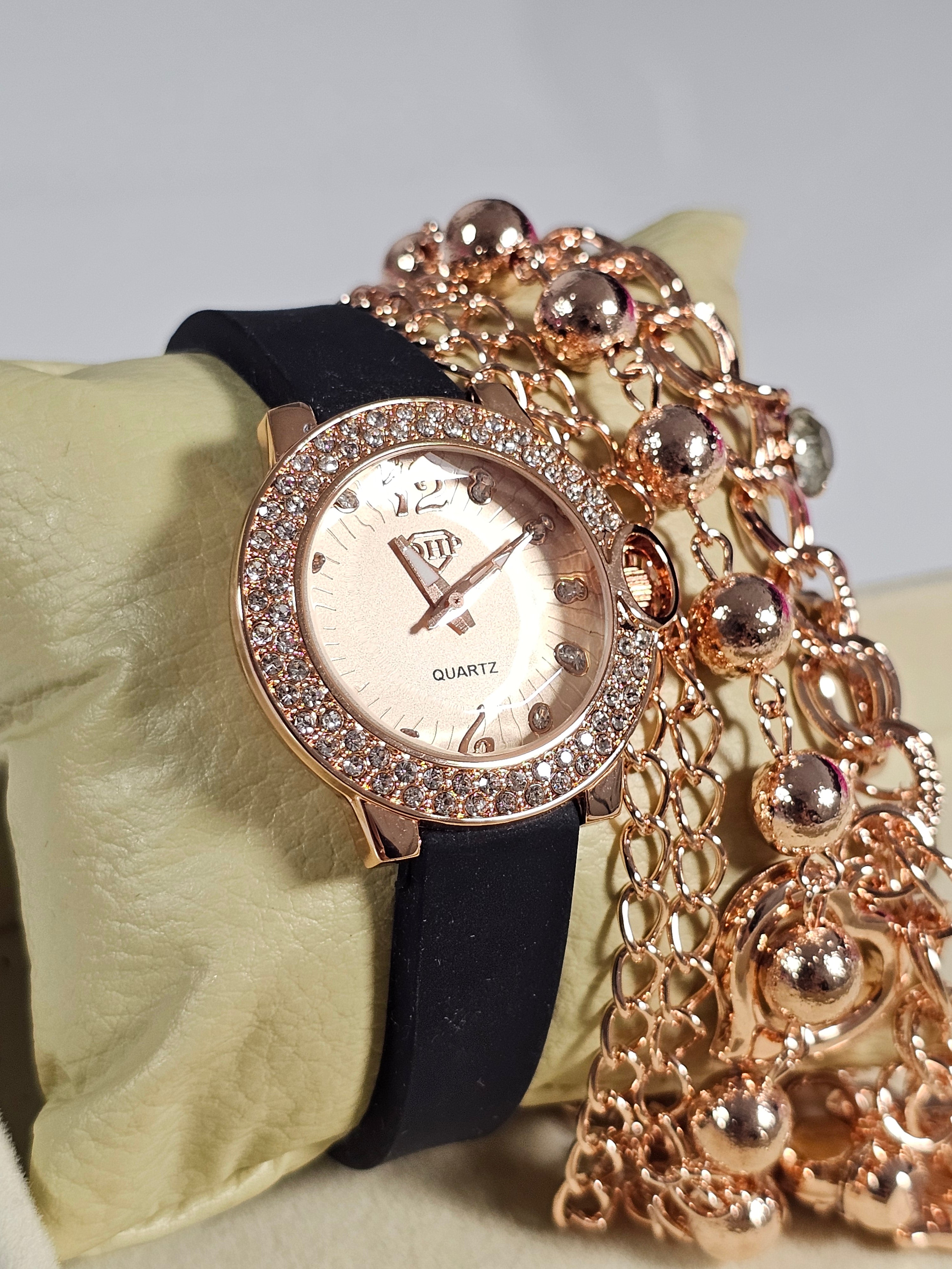 Relógio Prova d’Água com Pulseira Folheada 016