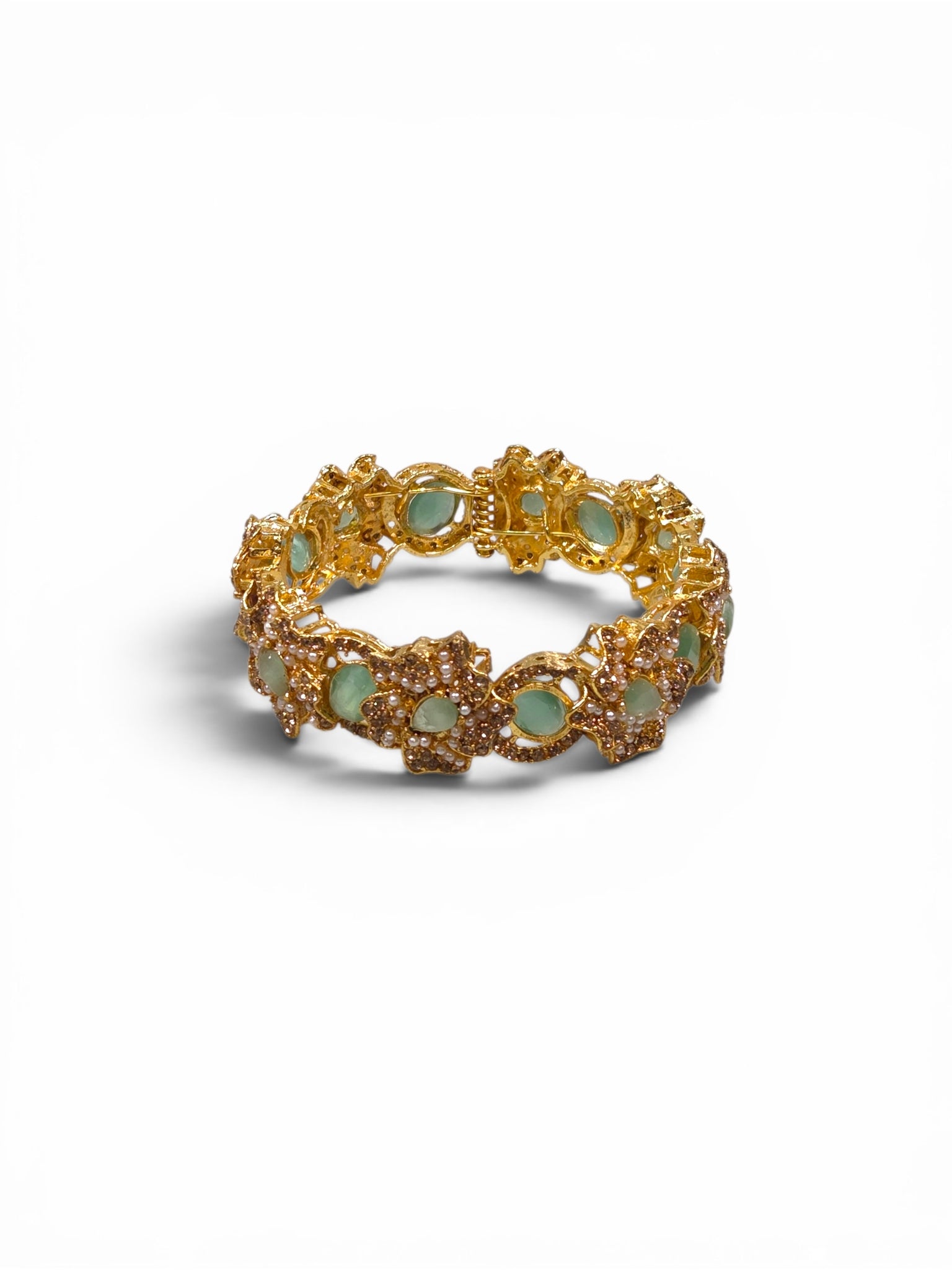 Bracelete Folheado Semi Joia Dourado #1090