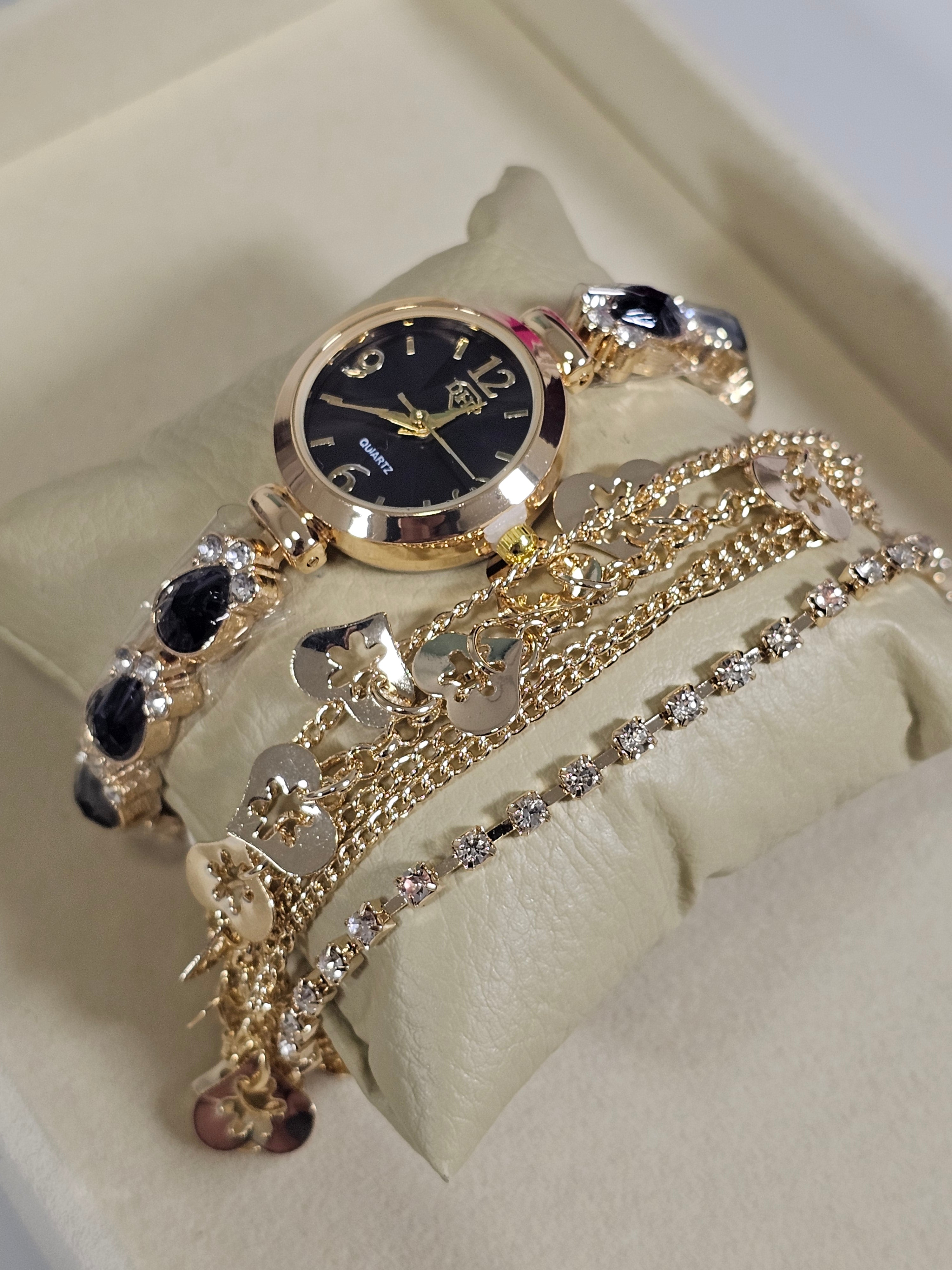 Relógio Prova d’Água com Pulseira Folheada 020