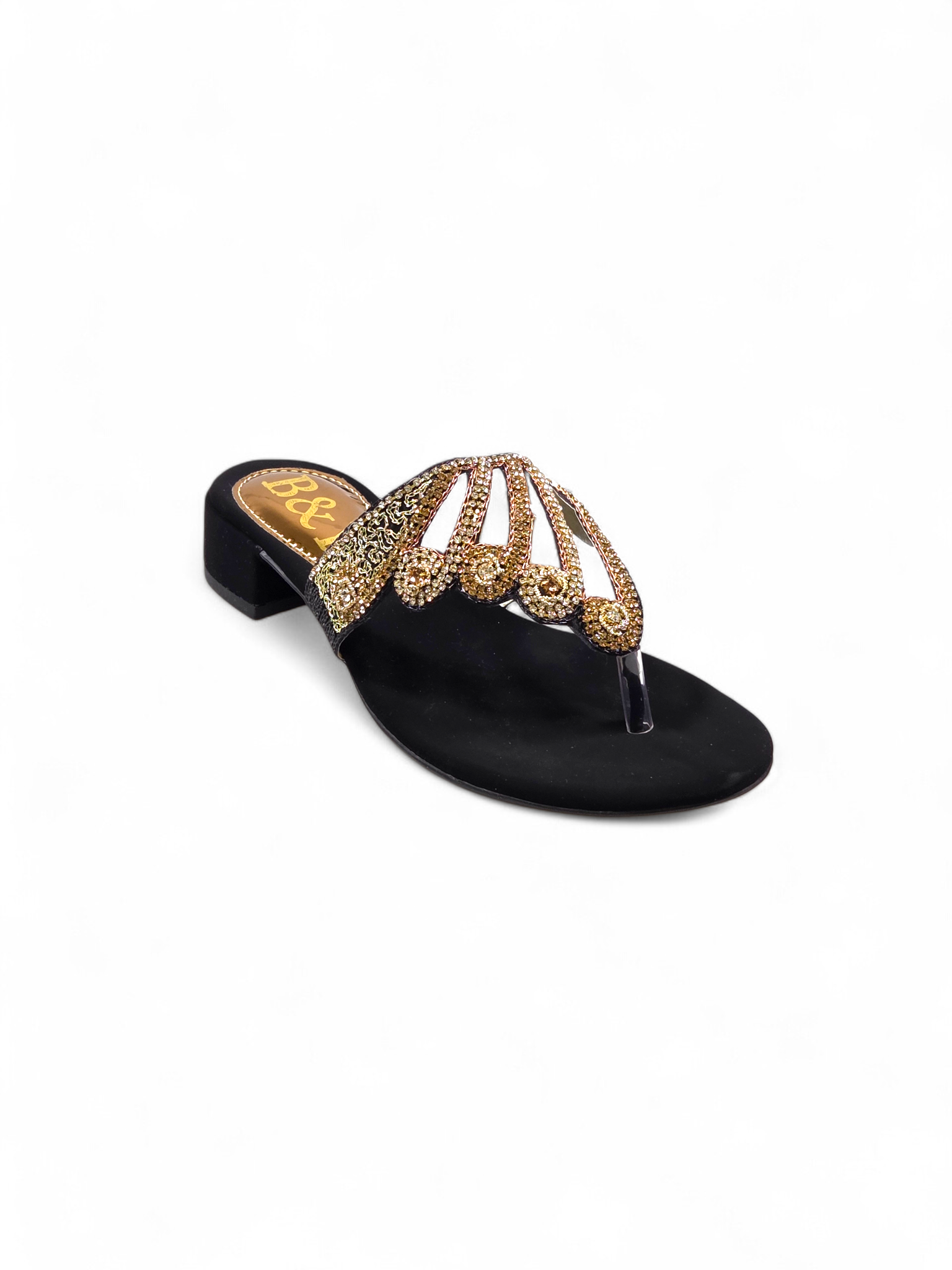 Chinelo 9824 Preto Salto Bloco