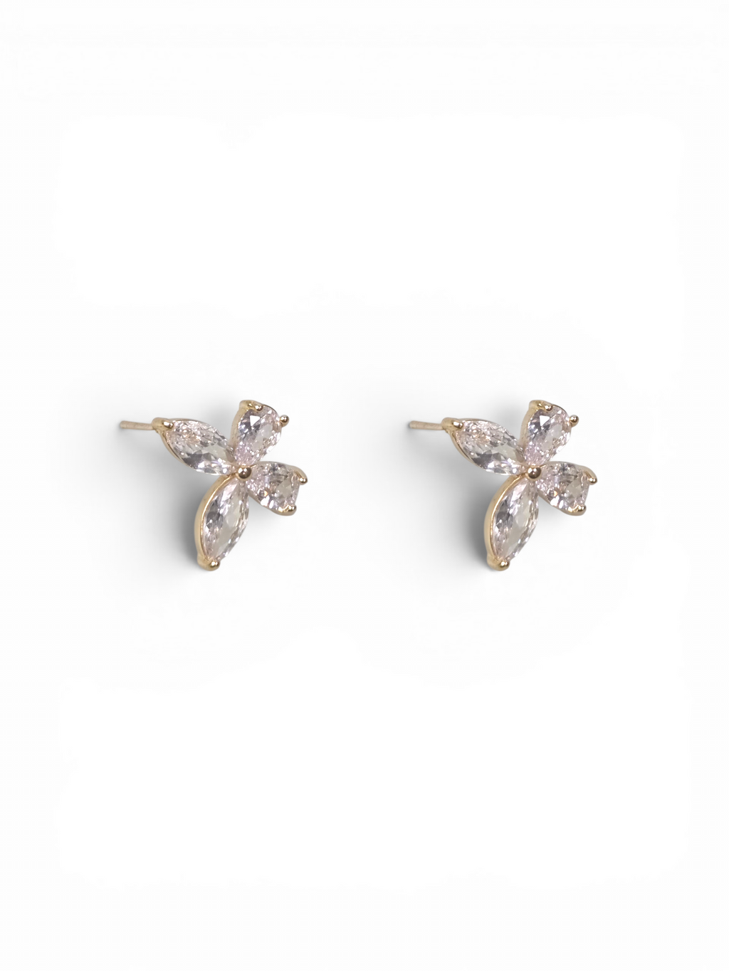 Brinco Cristal Zirconia Dourado #2051