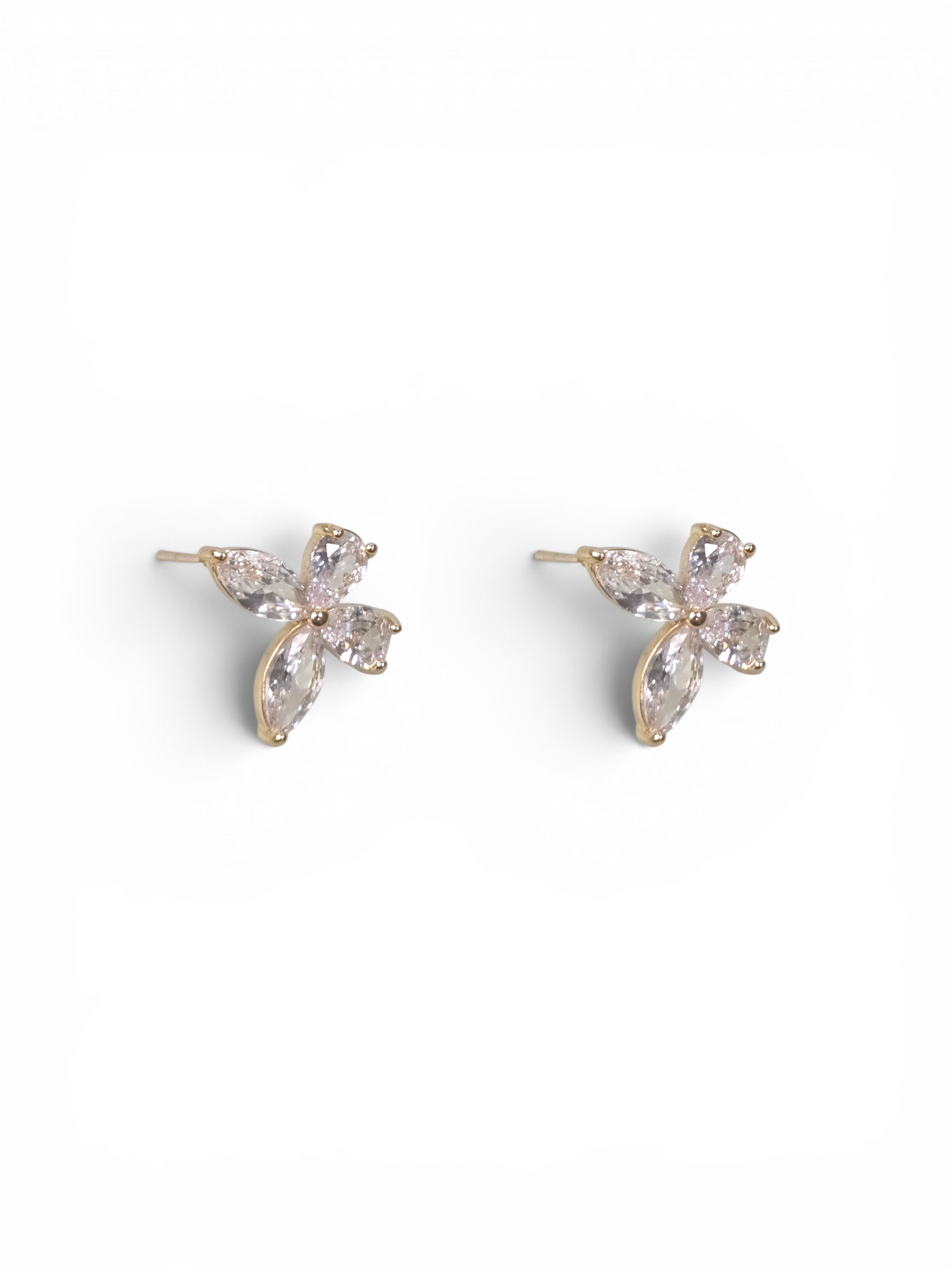 Brinco Cristal Zirconia Dourado #2051