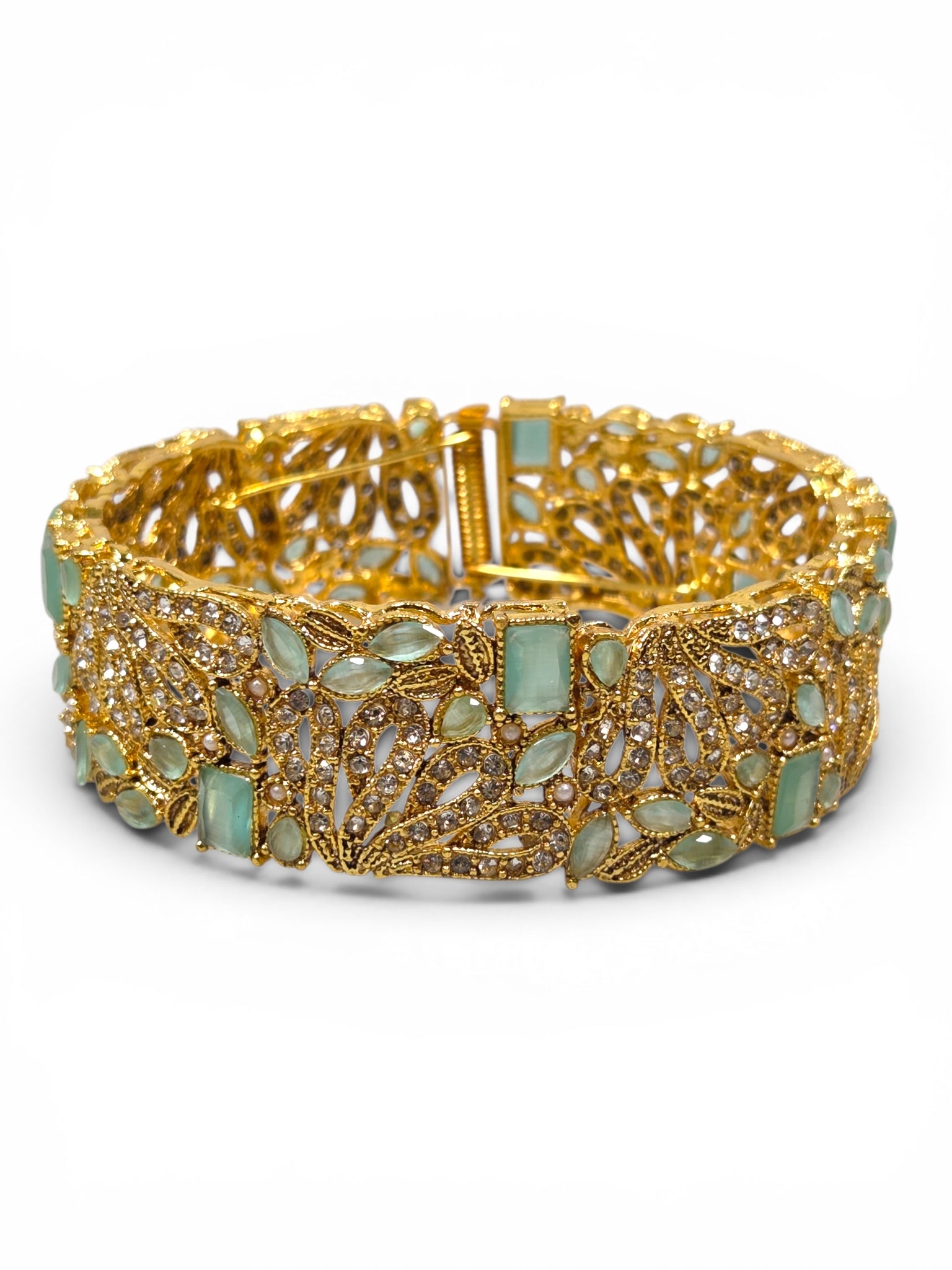 Bracelete Folheado Semi Joia Dourada #1081