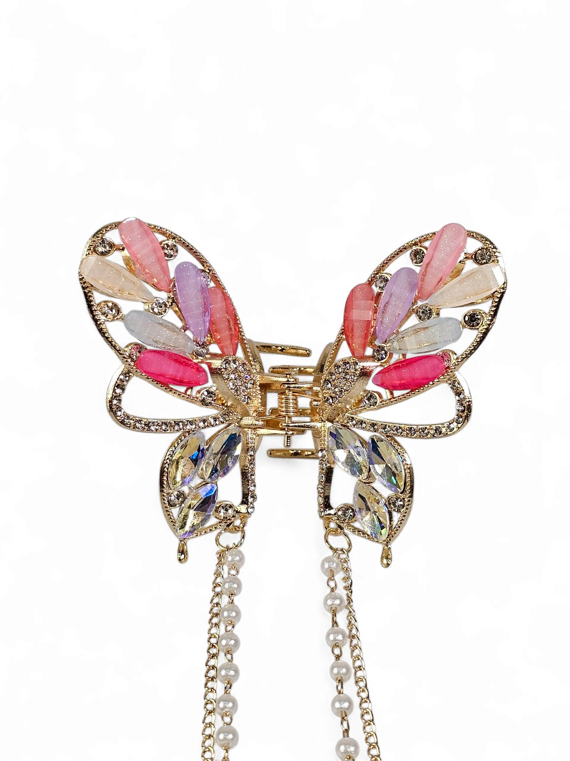 Prendedor Cristal Borboleta Grande 064