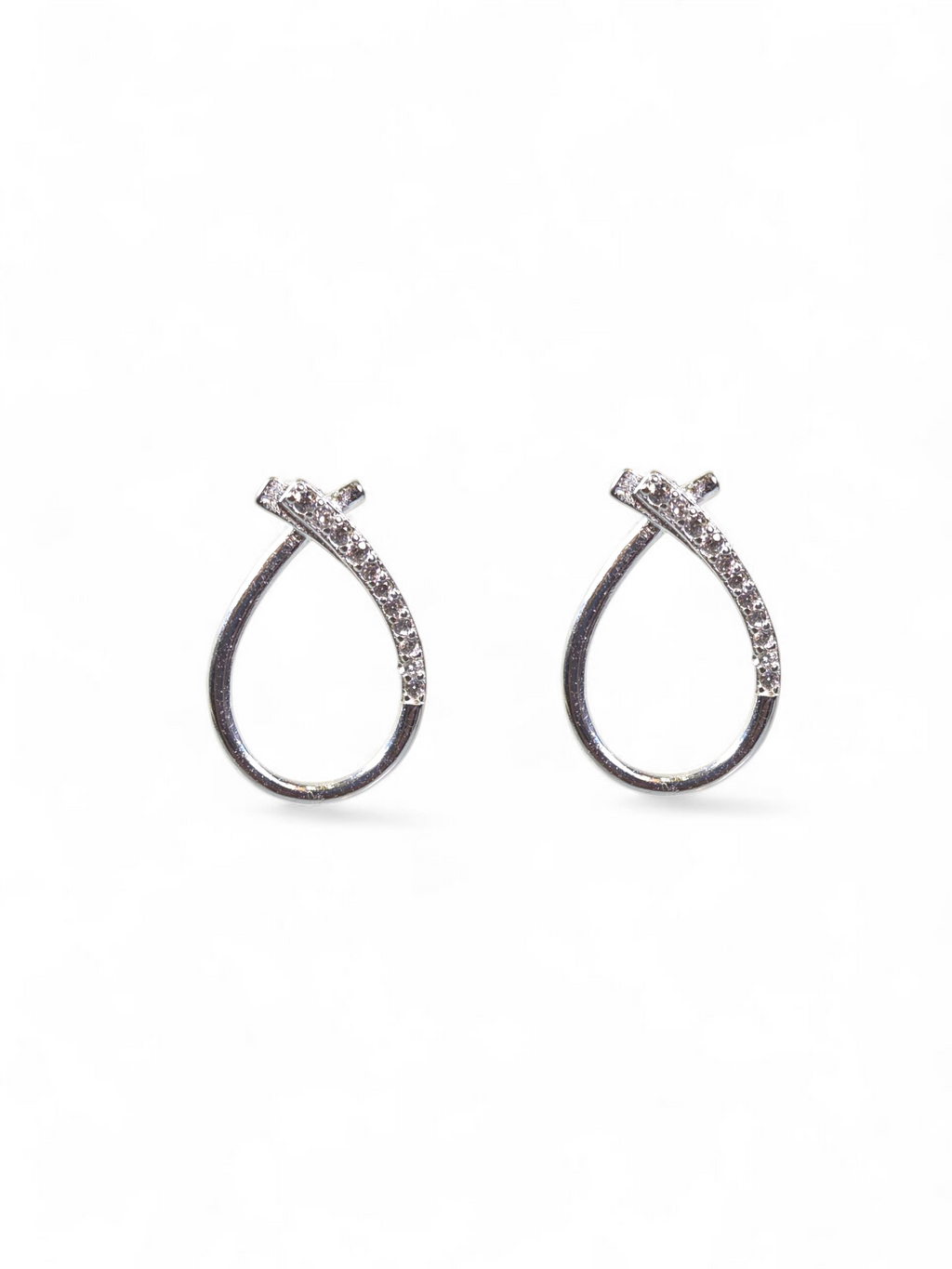 Brinco Prata 925 com Zirconias Brancas 1004