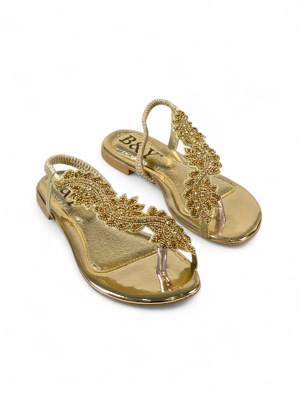 Sandália 8018 Dourado Sem Salto