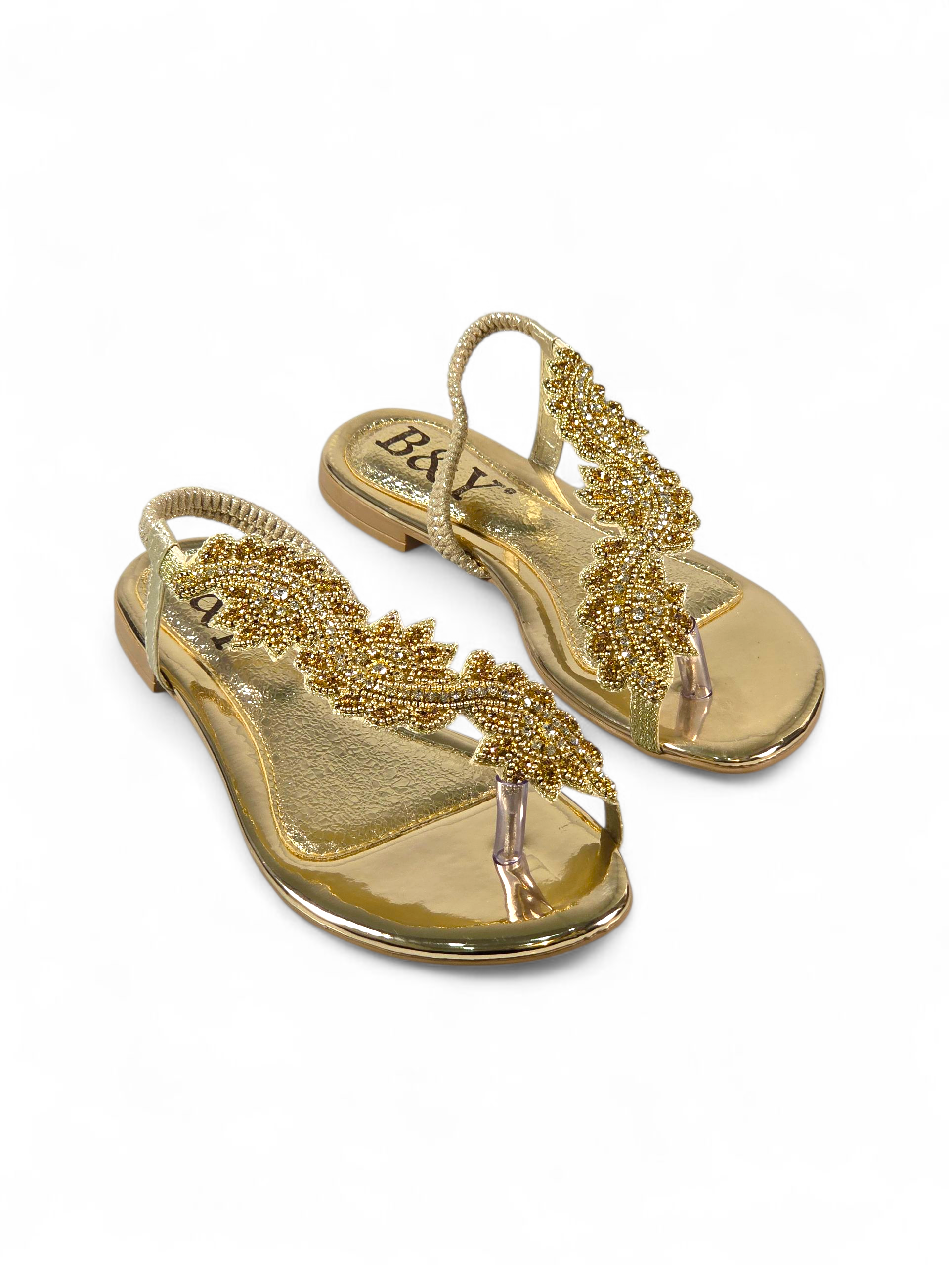 Sandália 8018 Dourado Sem Salto