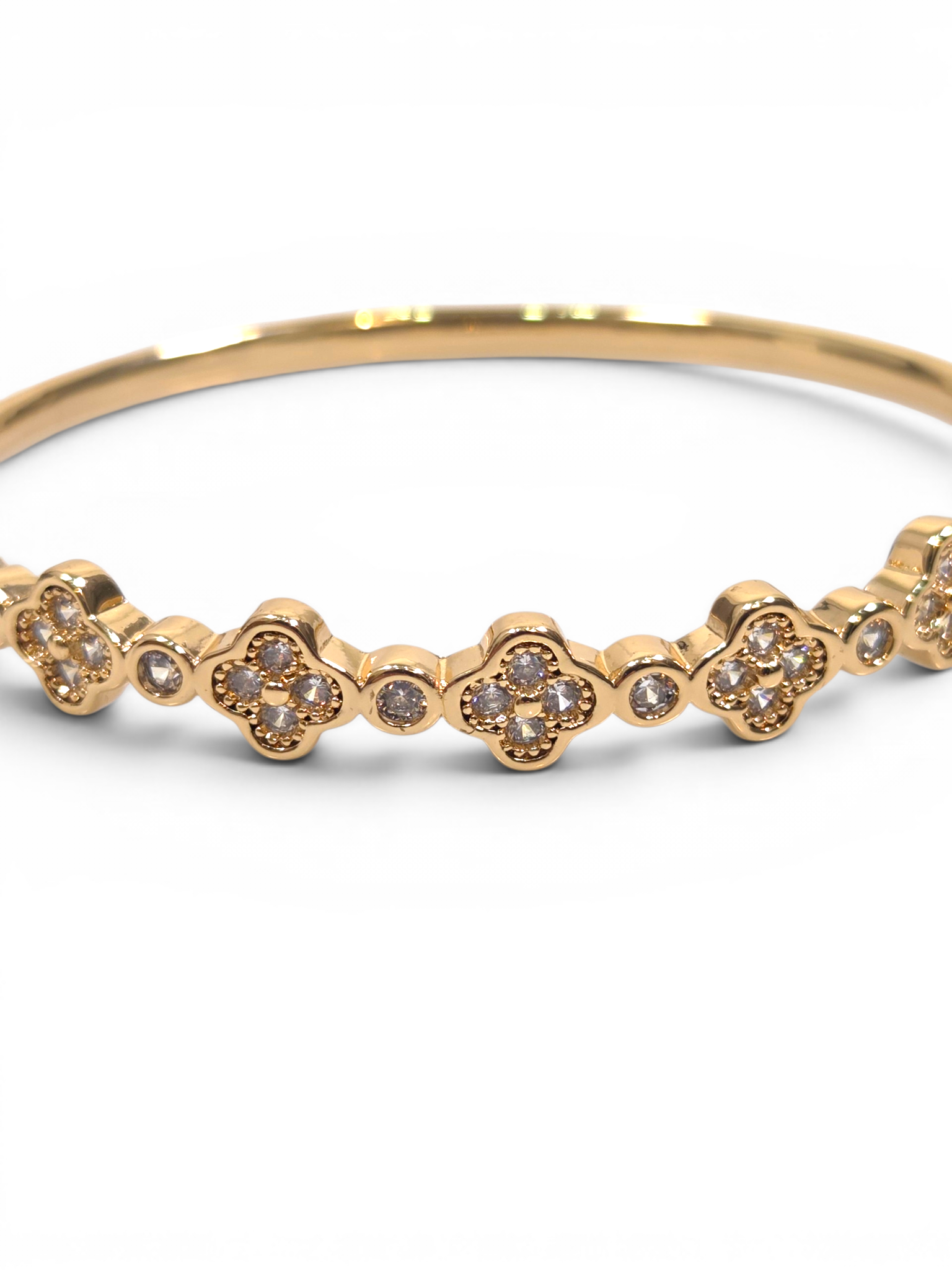 Pulseira Cristal Zirconia Dourada 2001