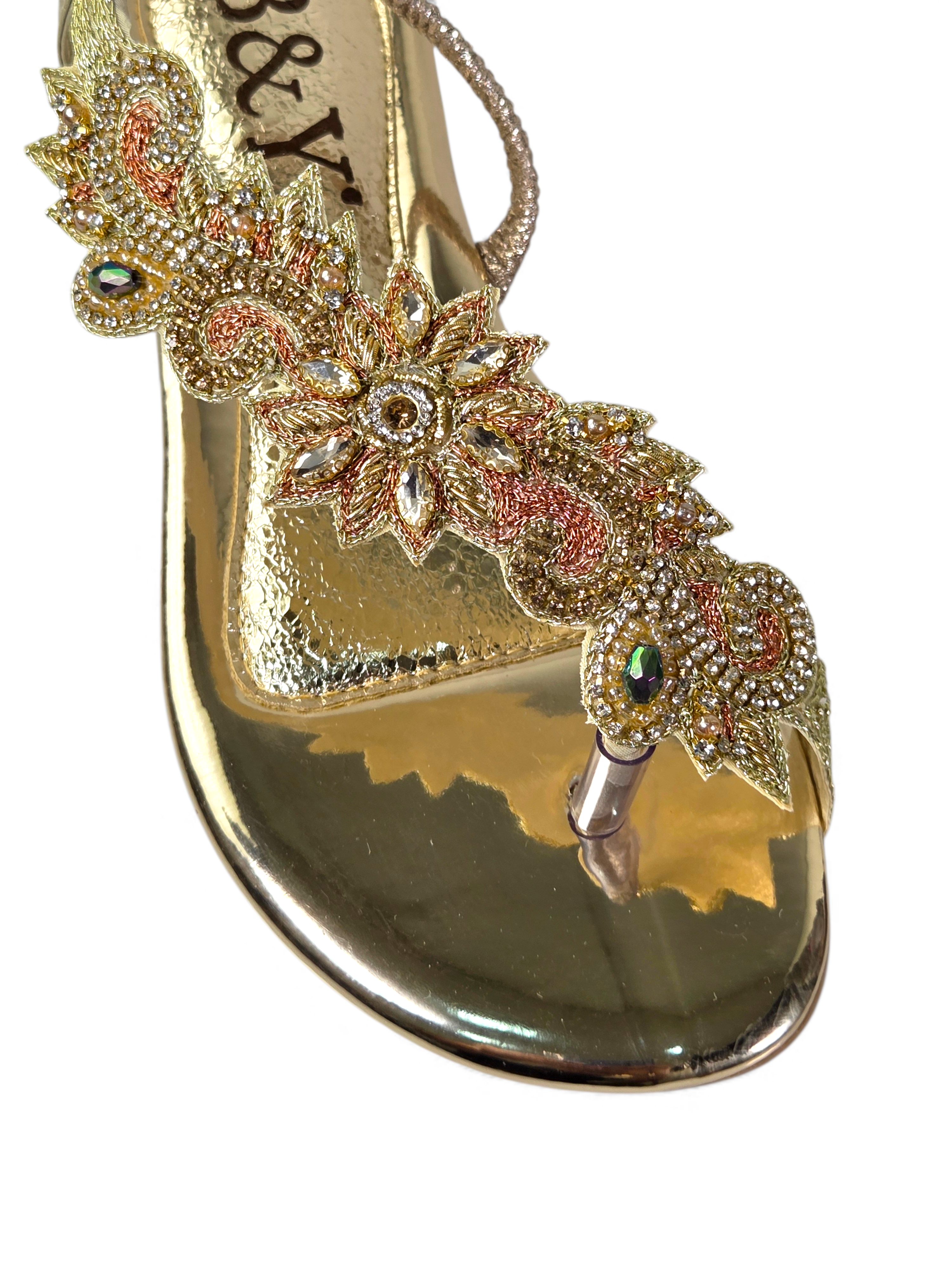 Sandália 9380 Dourado Sem Salto