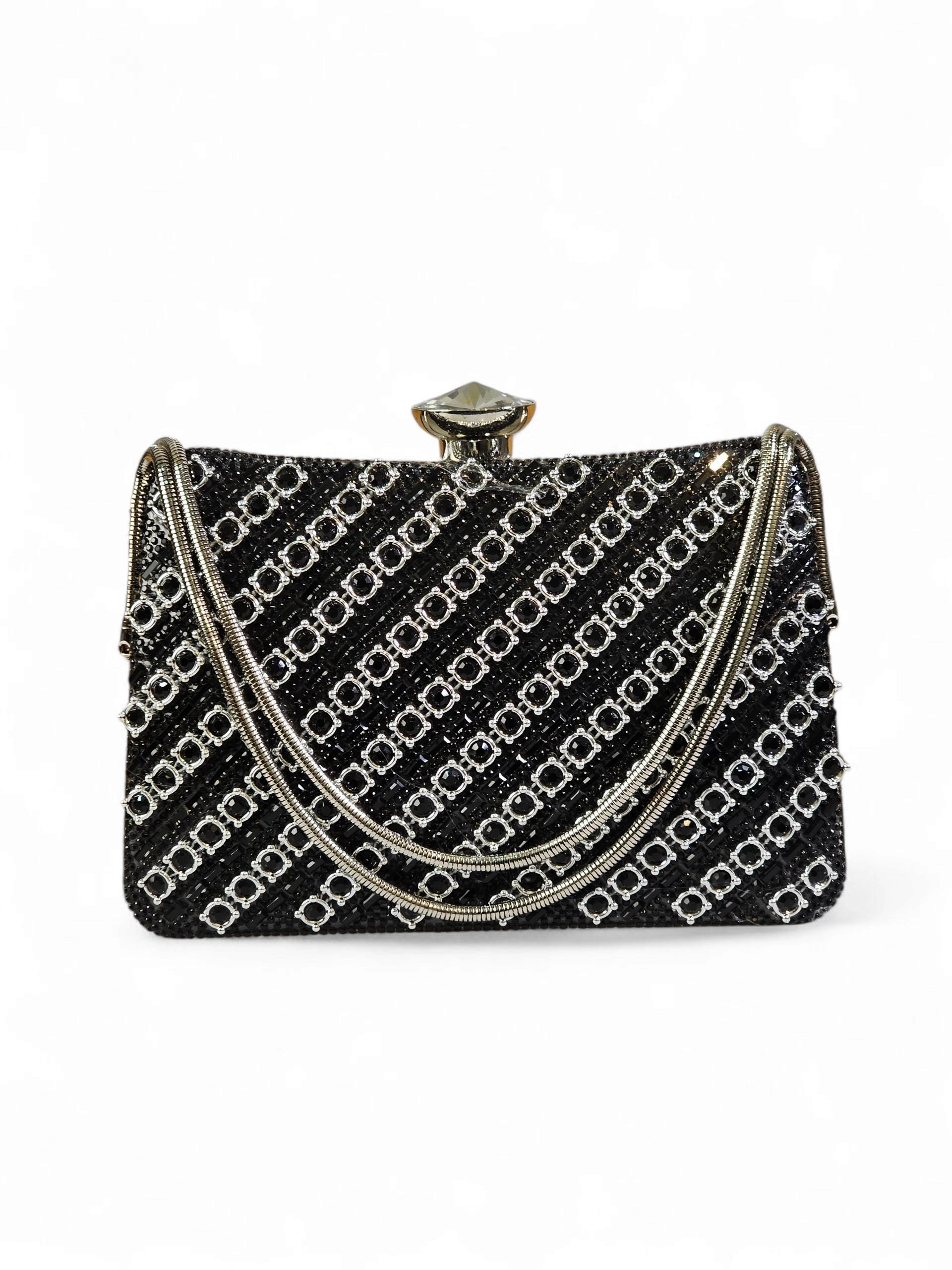 Bolsa Clutch Cristal Preto 1011