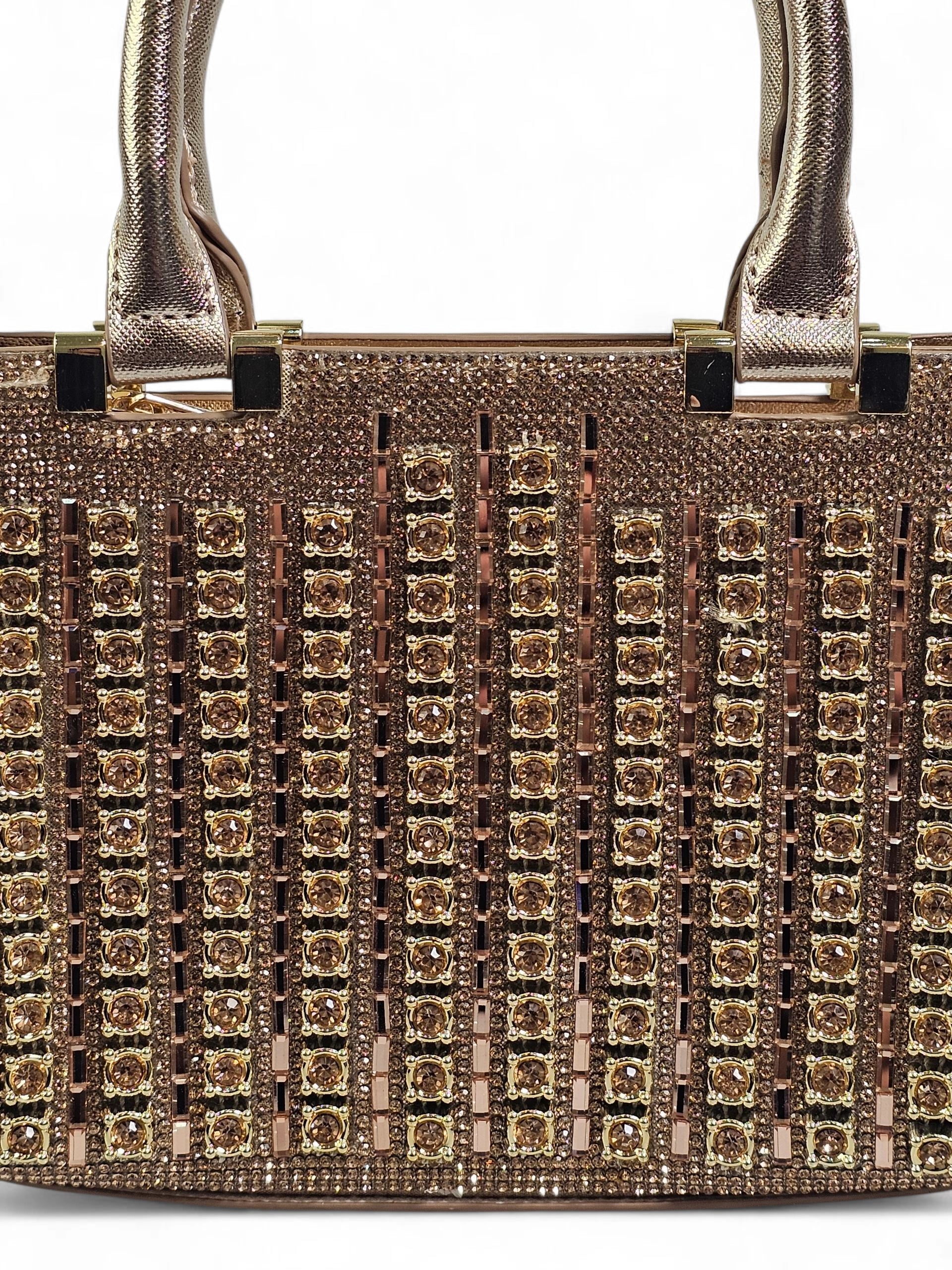 Bolsa Luxo Cristal Champagne 1034