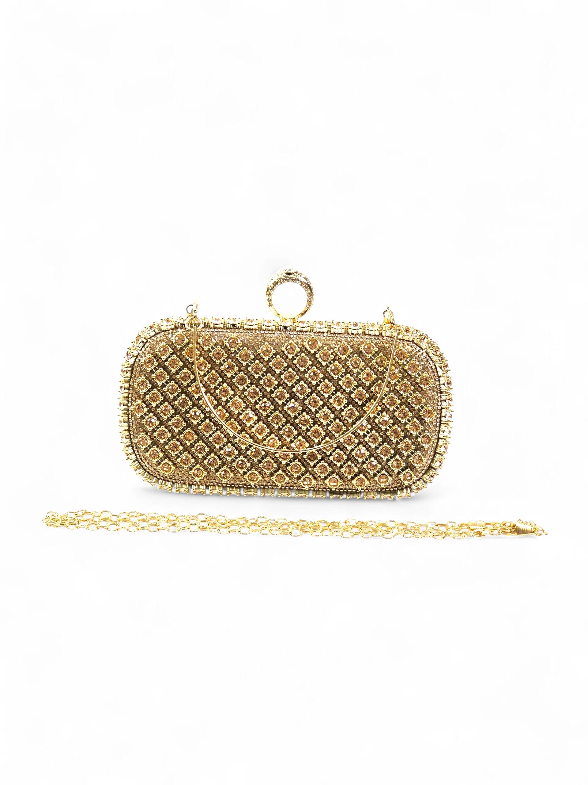 Bolsa Clutch Cristal Champagne 030