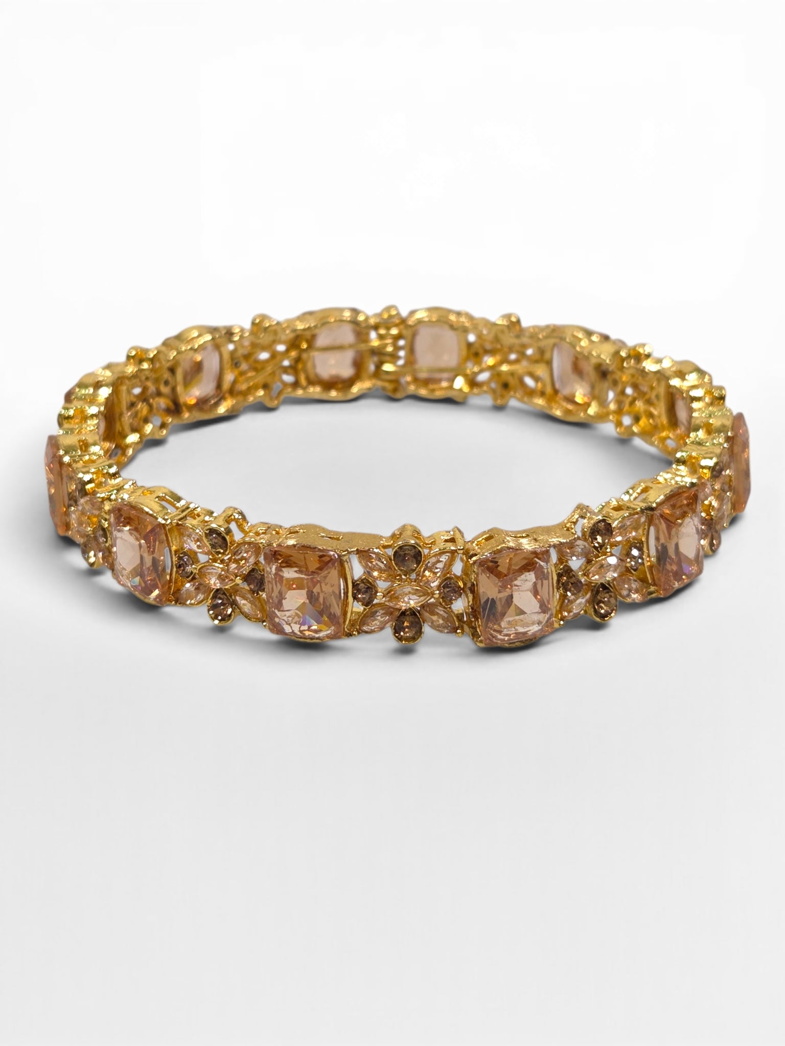 Bracelete Folheado Semi Joia Dourada #1086