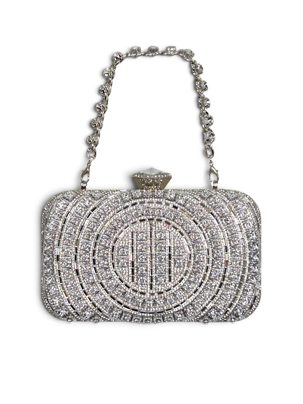 Bolsa Classic Clutch Cristal Prata 1098