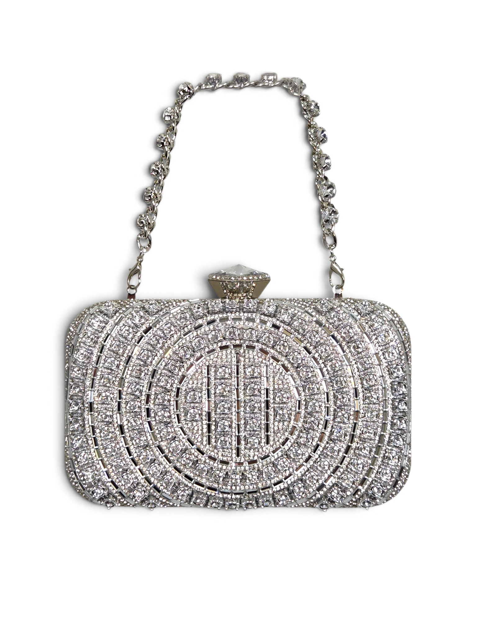 Bolsa Classic Clutch Cristal Prata 1098